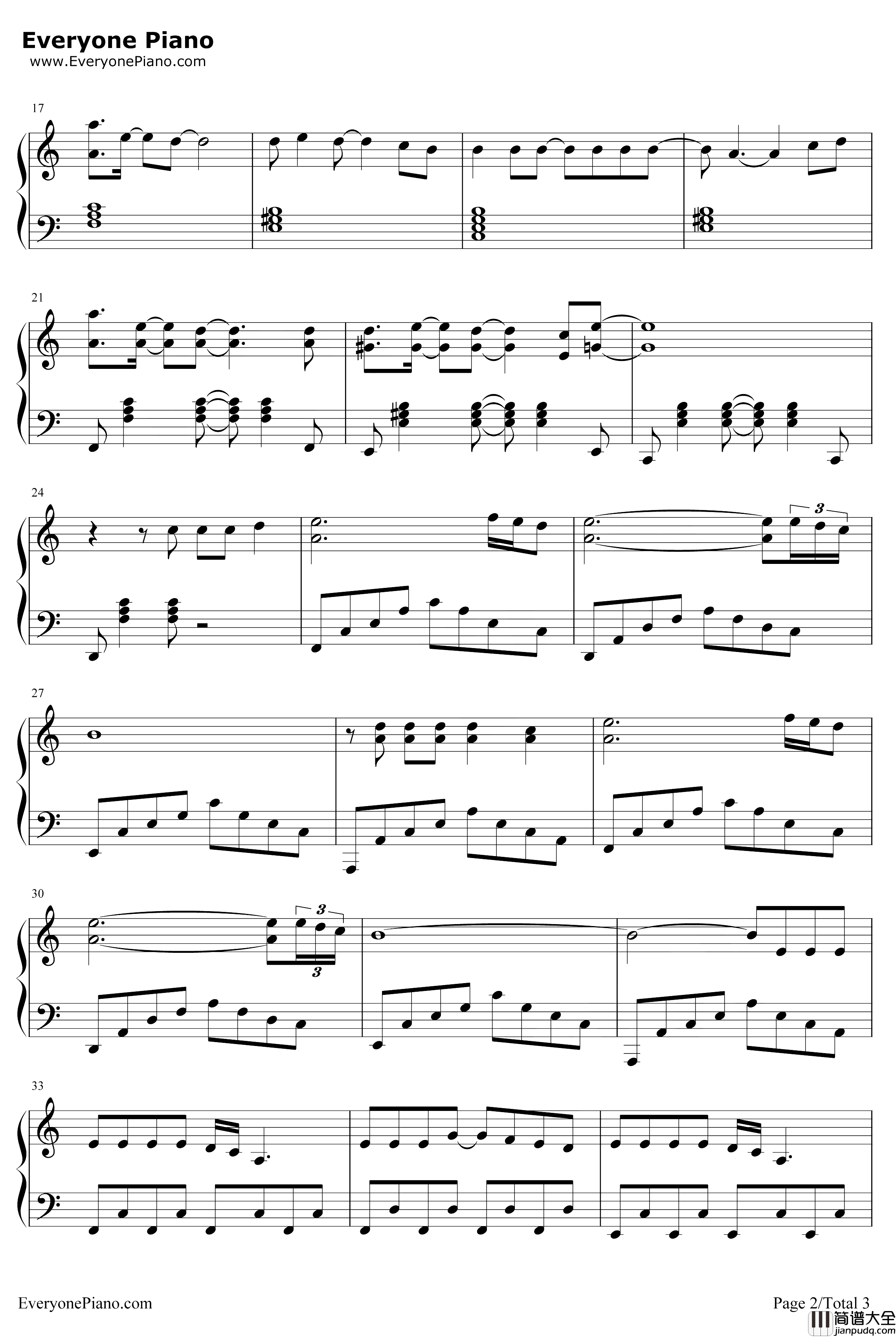 Its_You钢琴谱_蔡徐坤