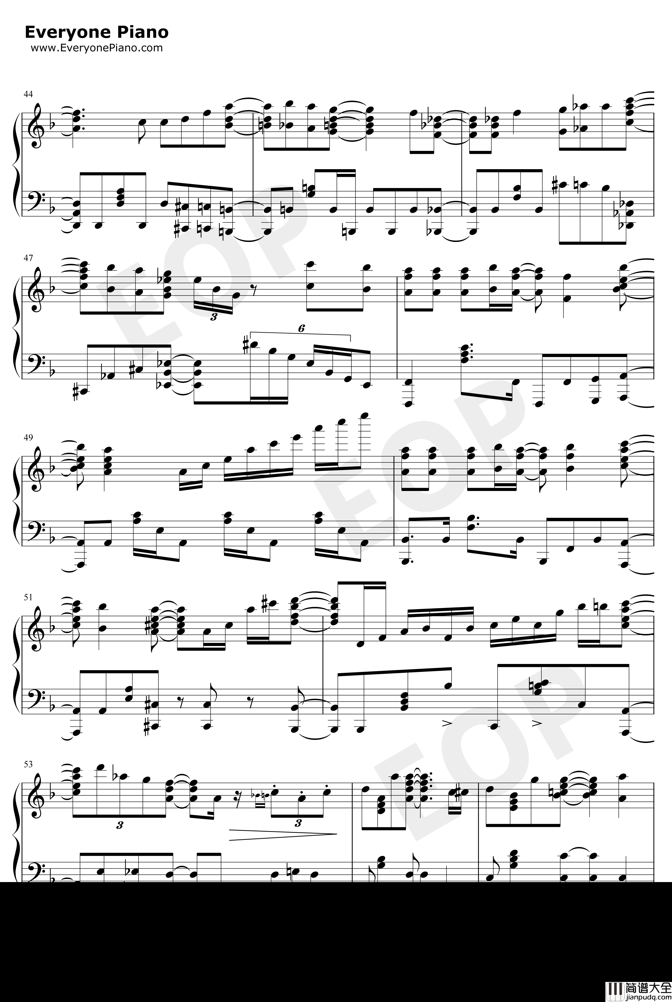 Checkmate钢琴谱_MICHI_粗点心战争OP