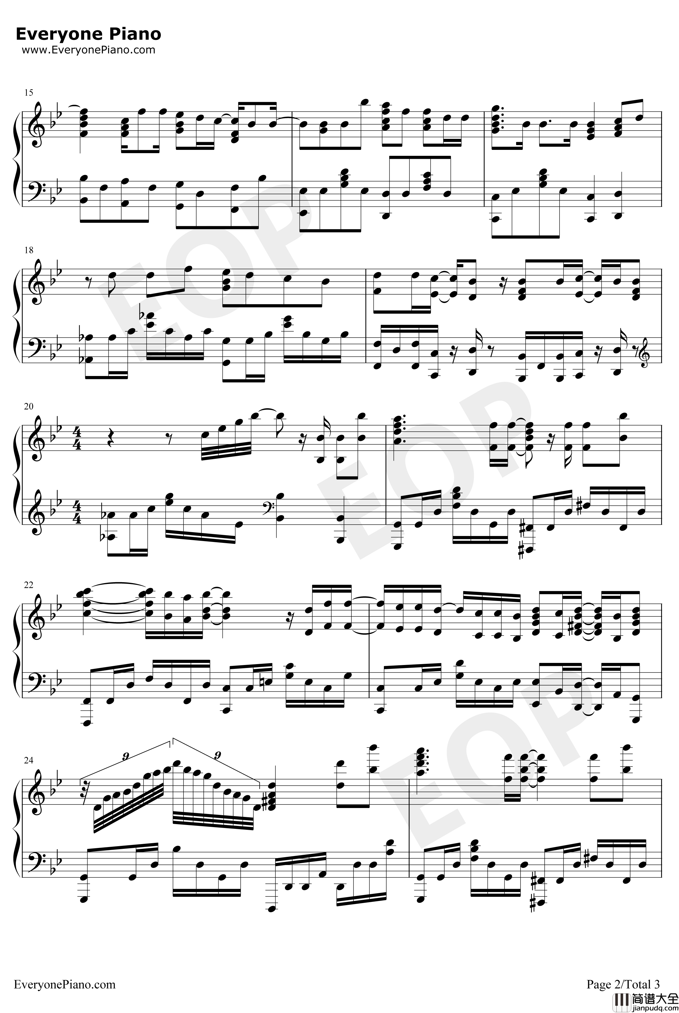 ハジメノウタ钢琴谱_DracoVirgo_平凡职业造就世界最强ED