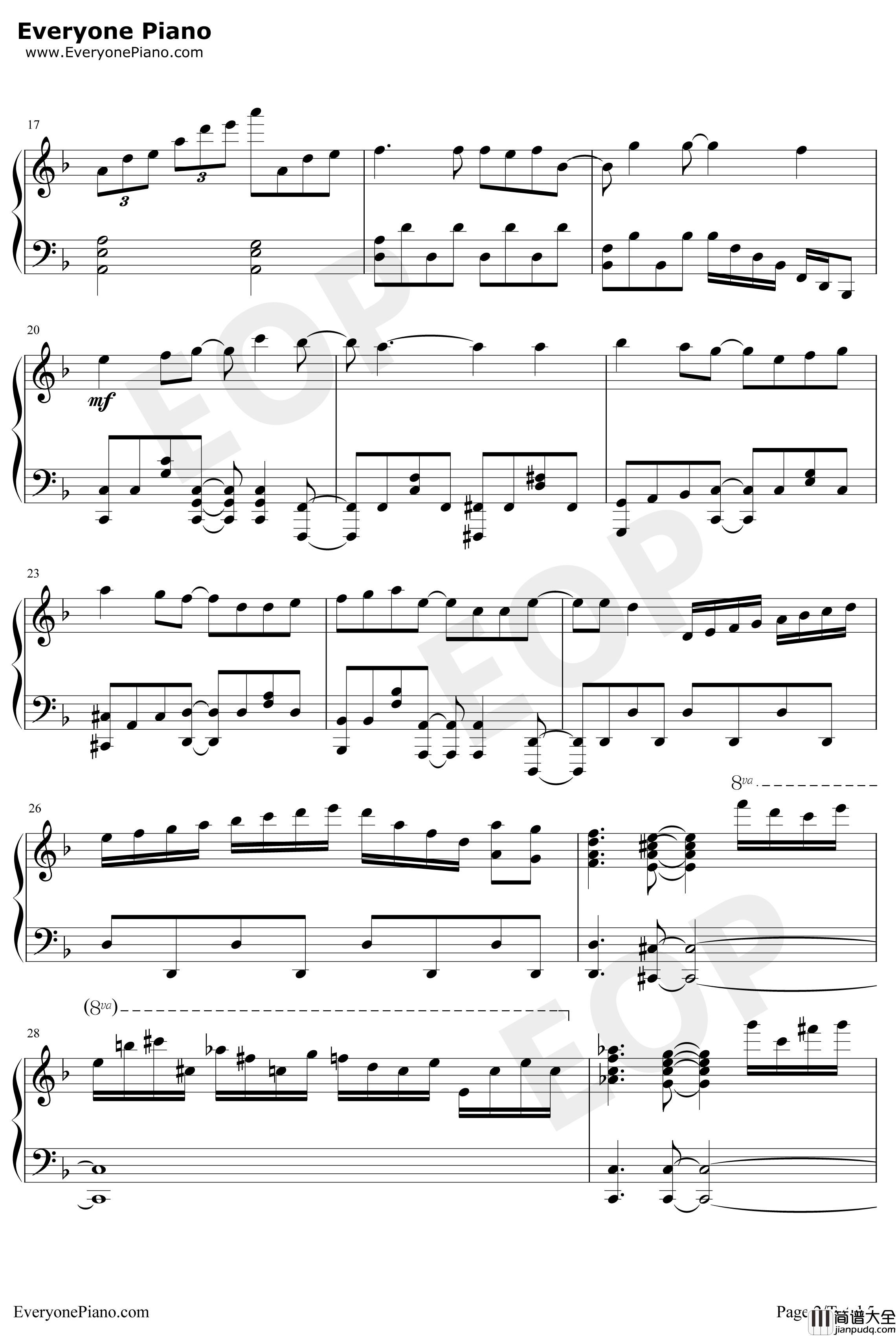 サクリファイス钢琴谱_mafumafu_猎兽神兵OP