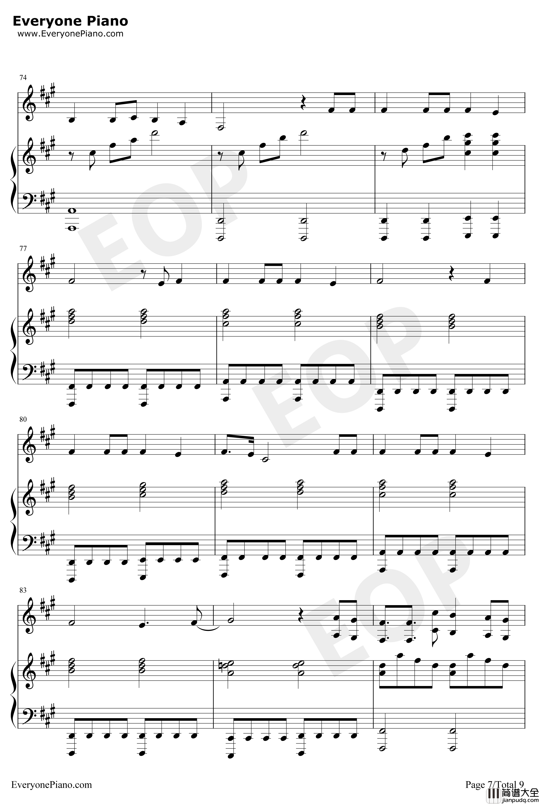 Roi钢琴谱_BilalHassani_2019年欧洲歌唱大赛