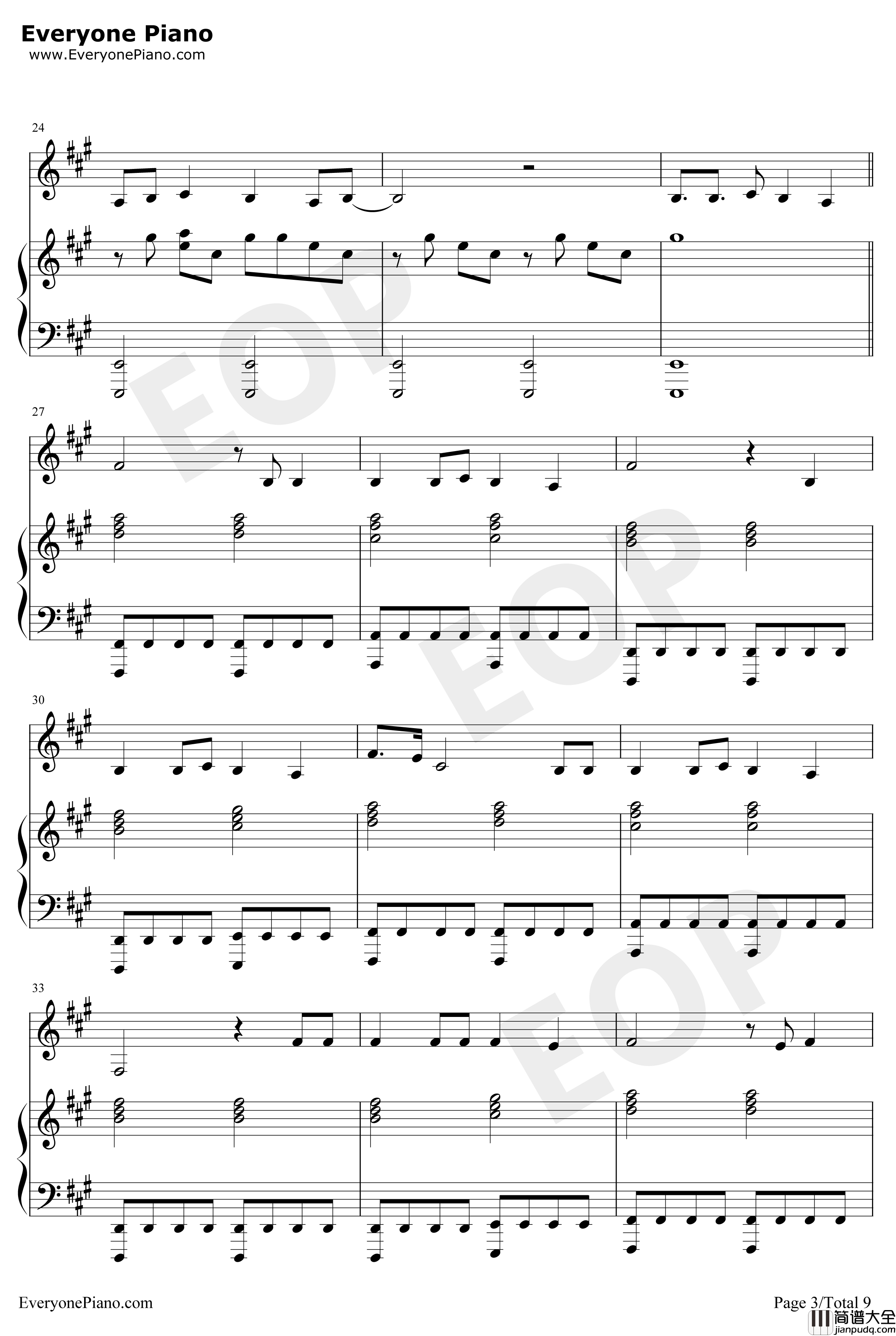 Roi钢琴谱_BilalHassani_2019年欧洲歌唱大赛