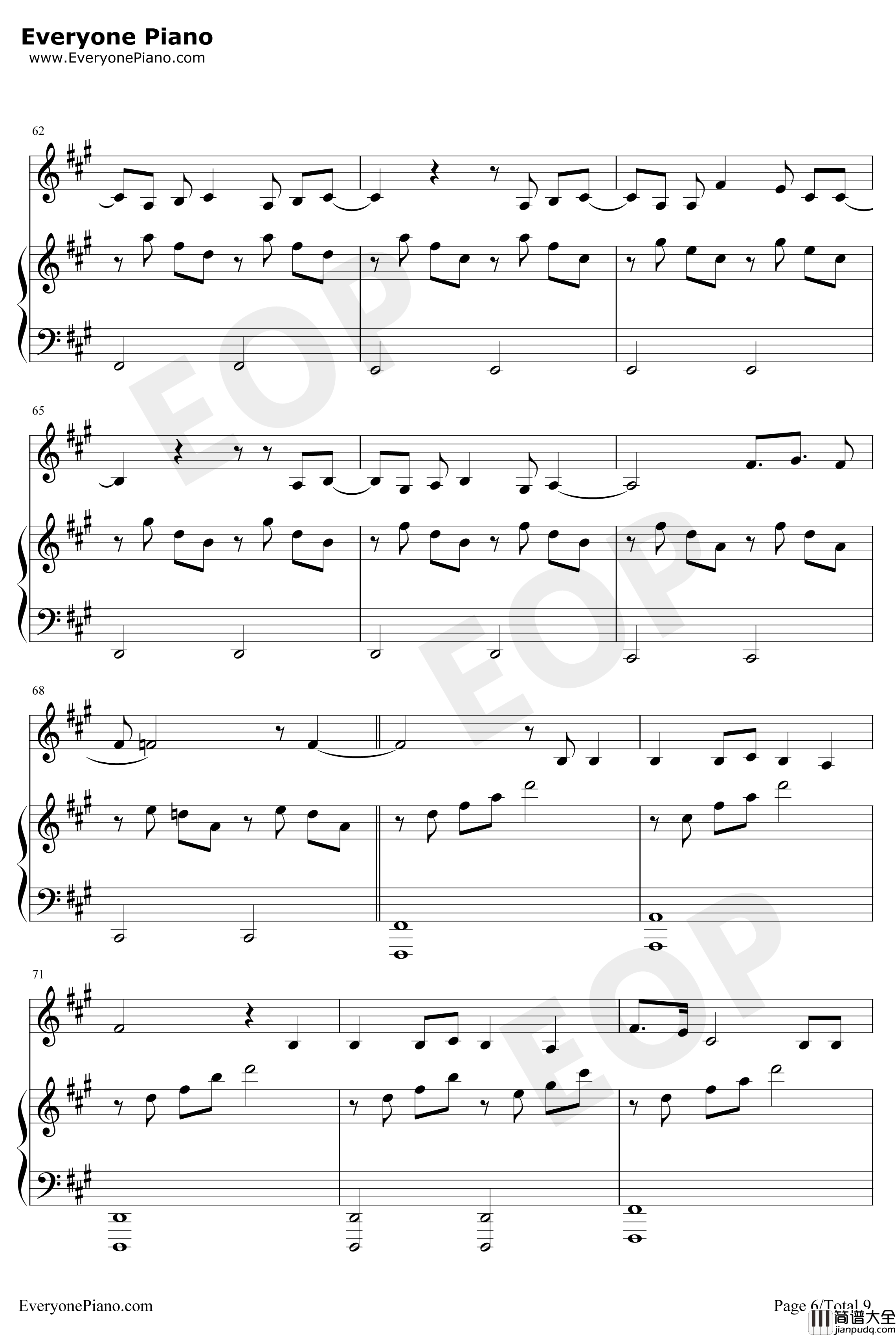 Roi钢琴谱_BilalHassani_2019年欧洲歌唱大赛