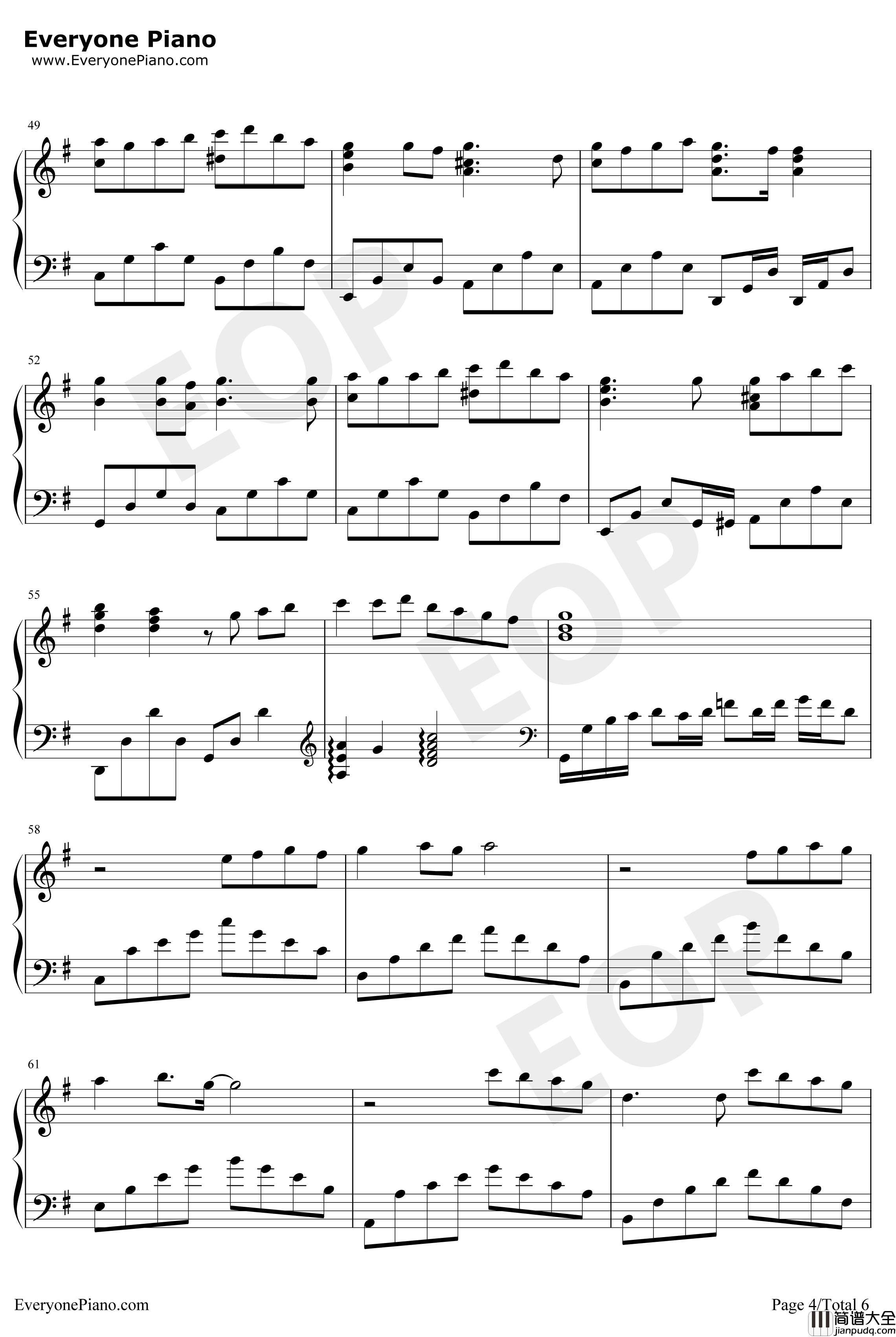 また君に会える日钢琴谱_宫脇诗音_再次与你相遇的日子_暗杀教室第二季ED