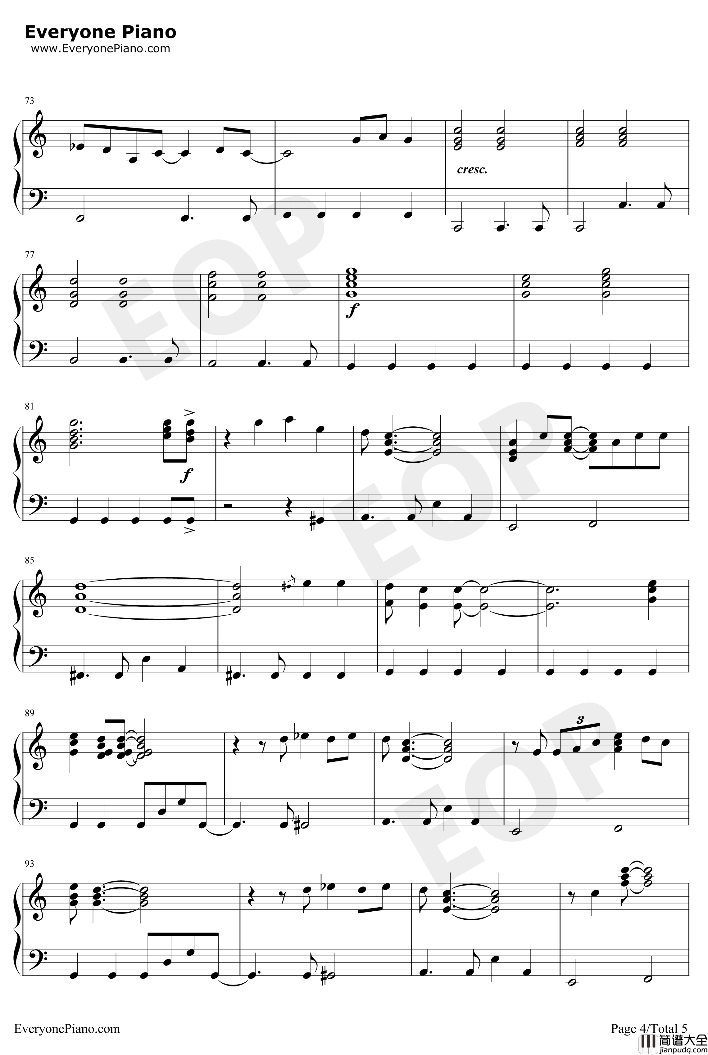 Hakuna_Matata钢琴谱_EltonJohn_狮子王OST