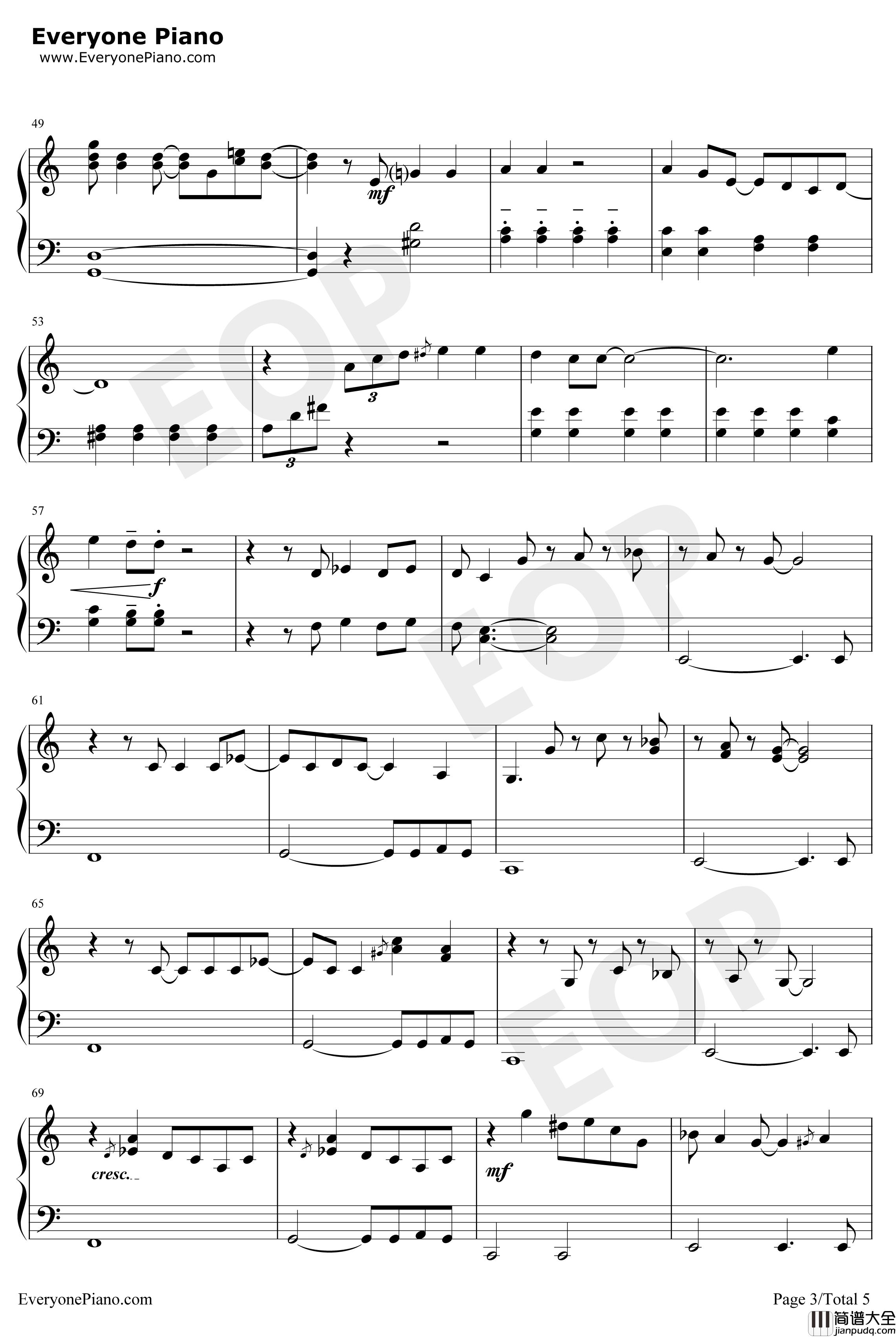 Hakuna_Matata钢琴谱_EltonJohn_狮子王OST