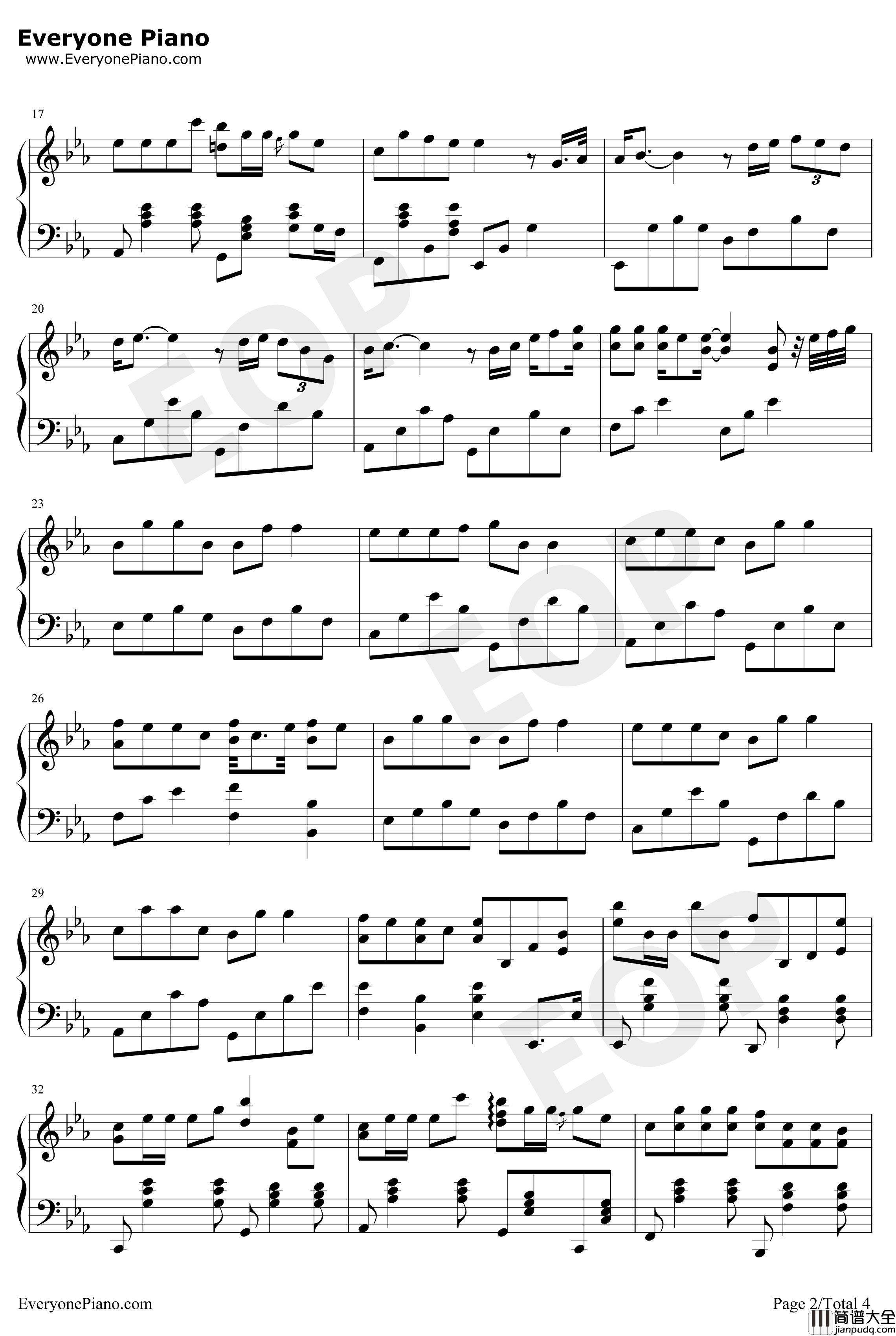 你笑起来真好看钢琴谱_李昕融/樊桐舟/李凯稠_完整版_抖音热歌