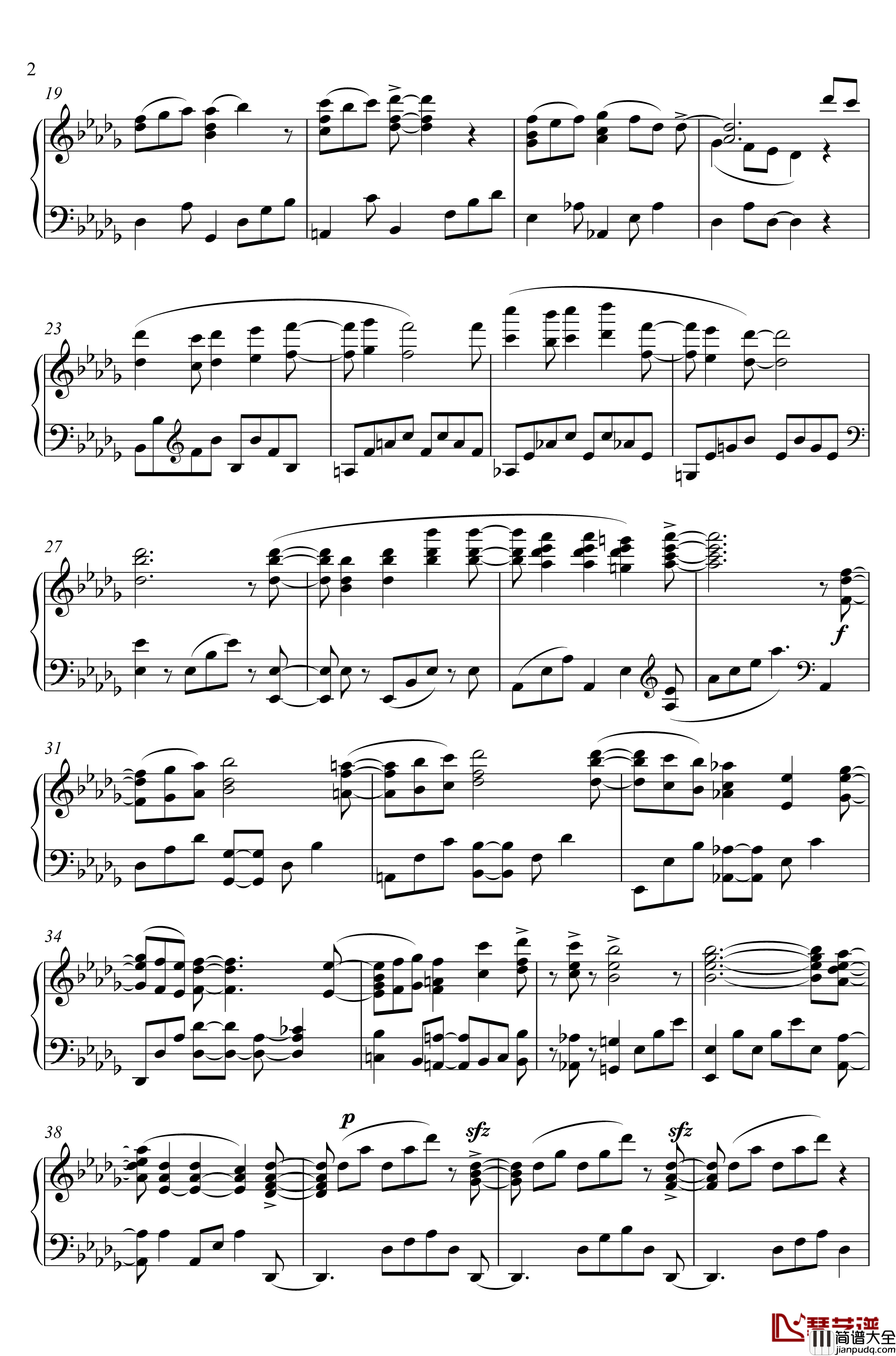 日常_ED_zzz钢琴谱_Animenz