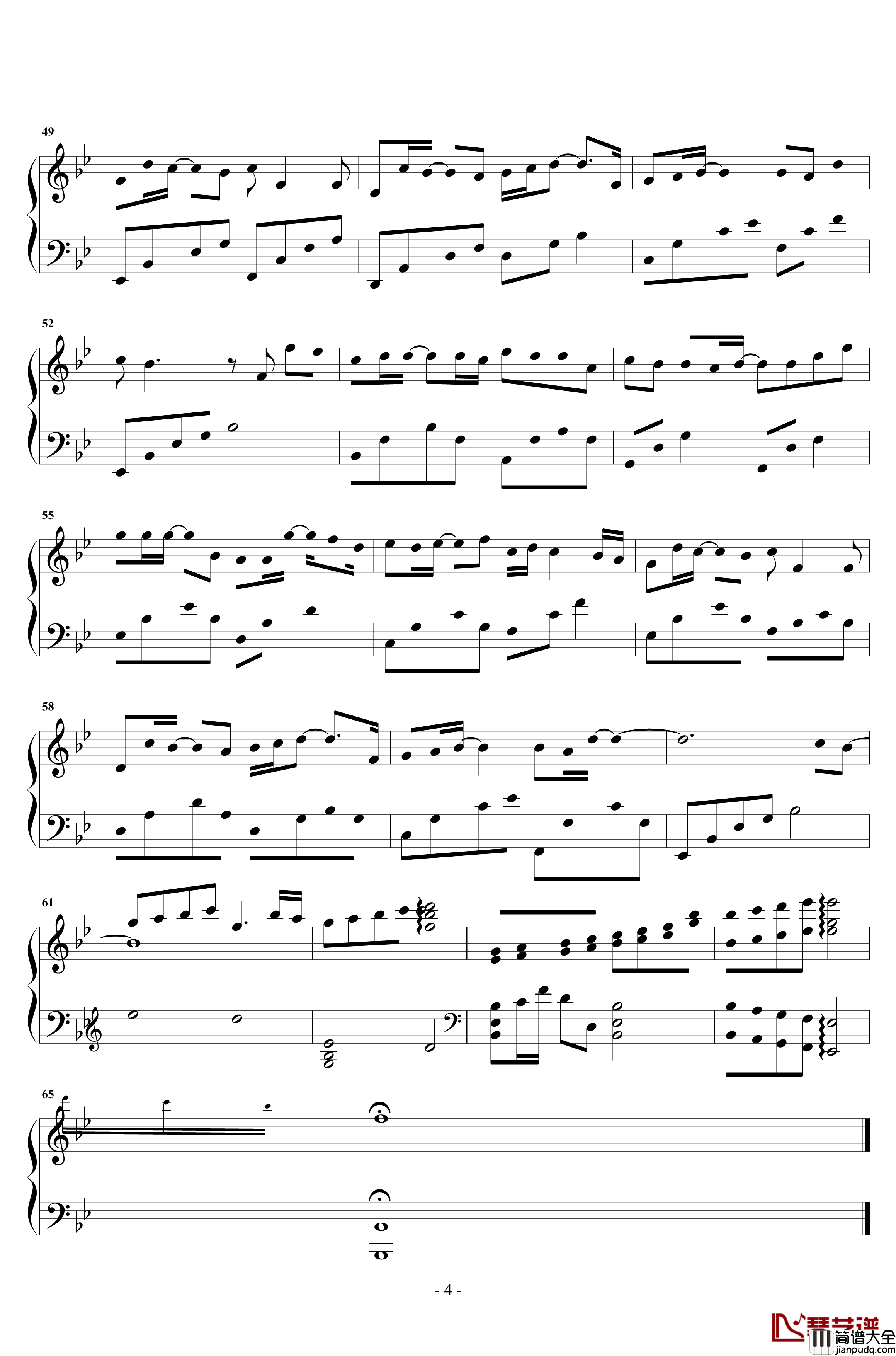 只是太爱你钢琴谱_独奏_张敬轩