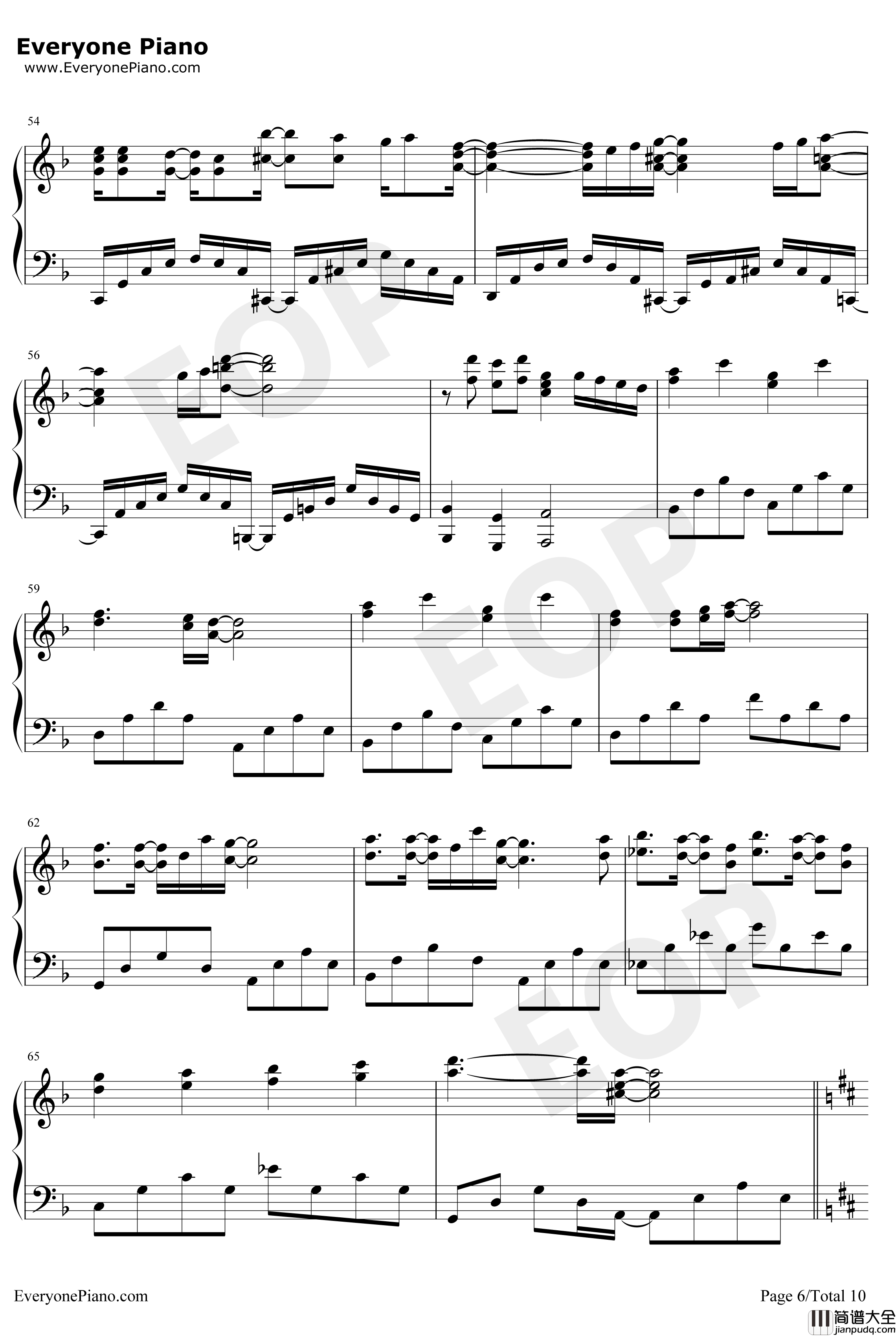 Invisible_Date钢琴谱_sweetARMS_约会大作战万由里裁决主题曲