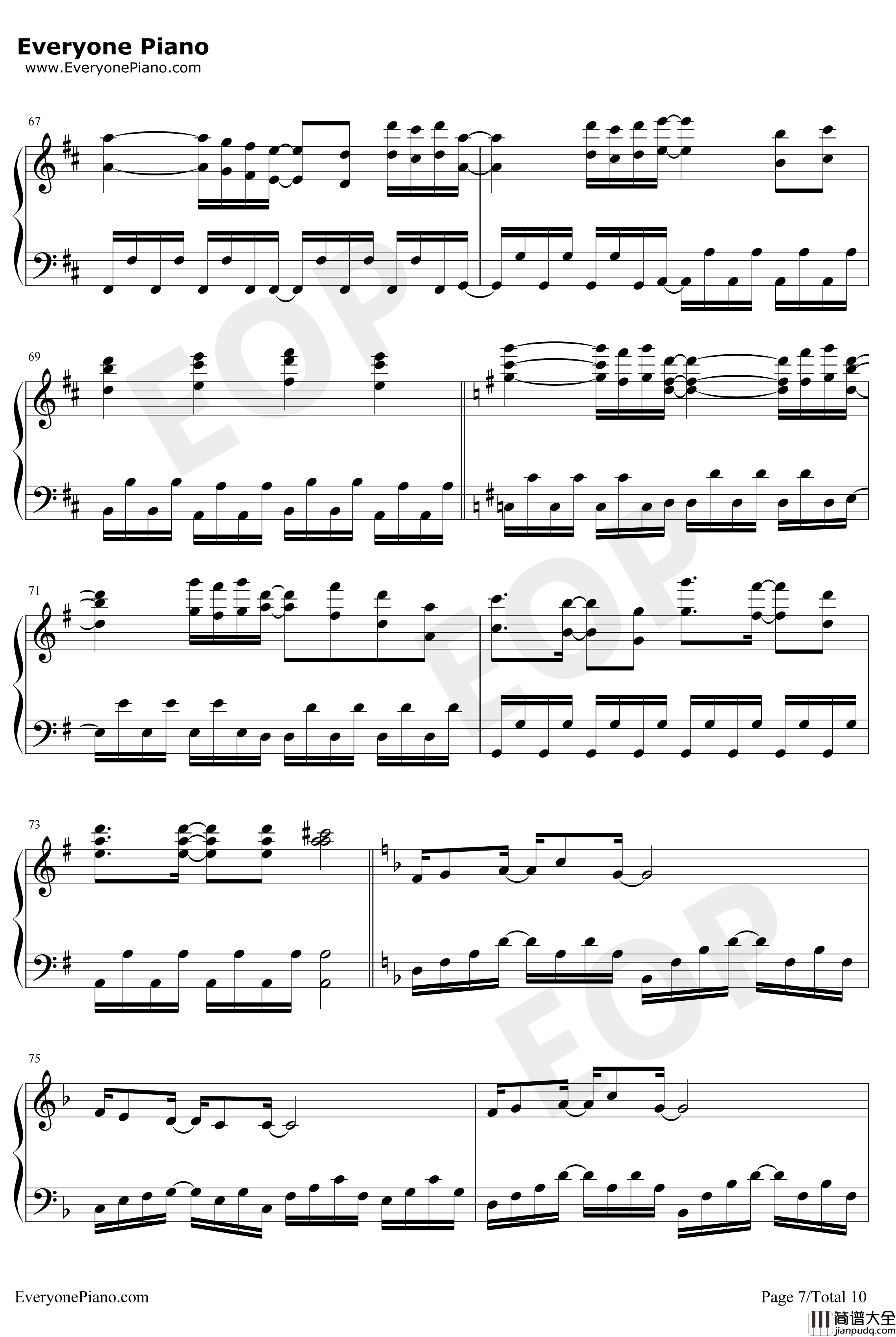 Invisible_Date钢琴谱_sweetARMS_约会大作战万由里裁决主题曲