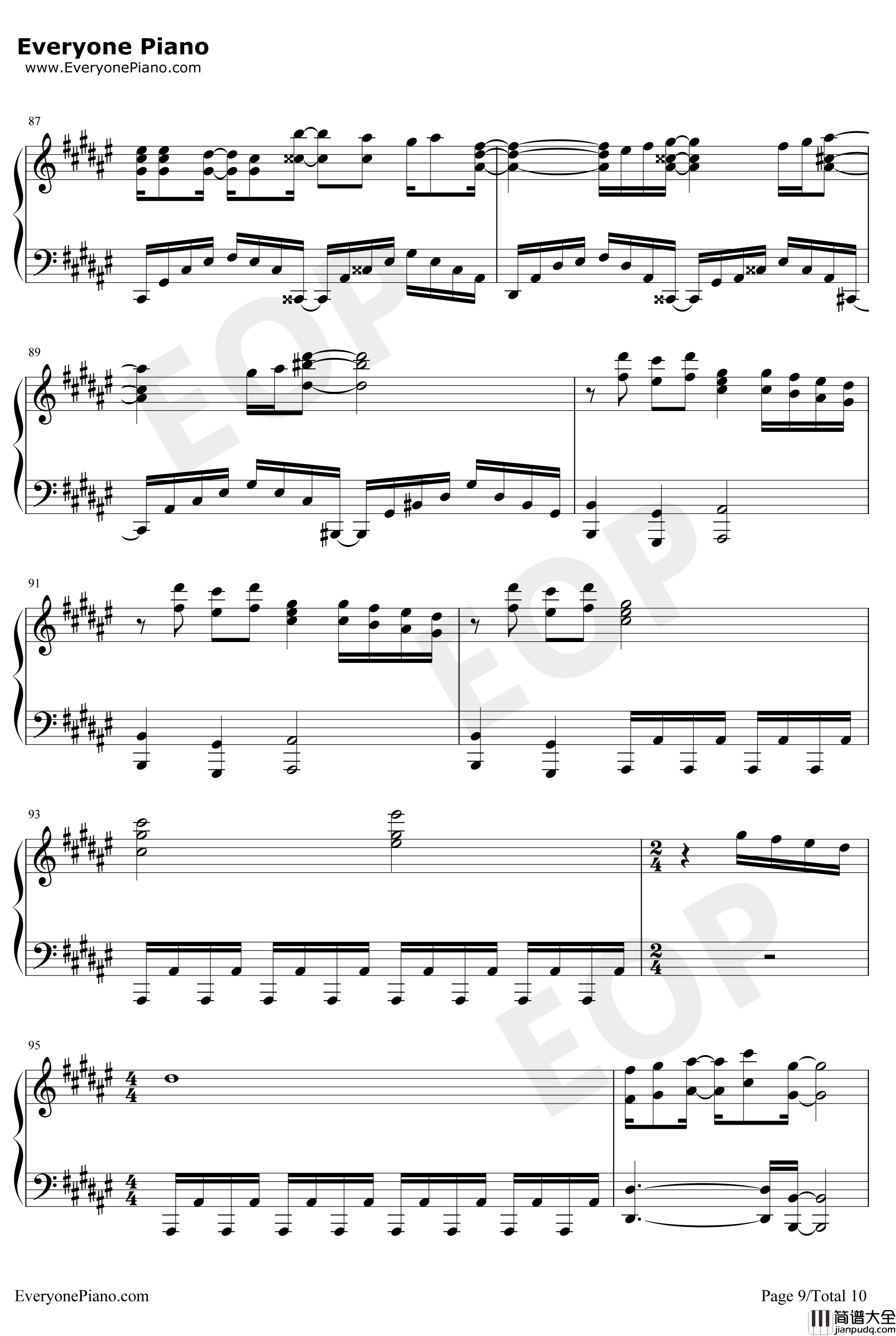 Invisible_Date钢琴谱_sweetARMS_约会大作战万由里裁决主题曲