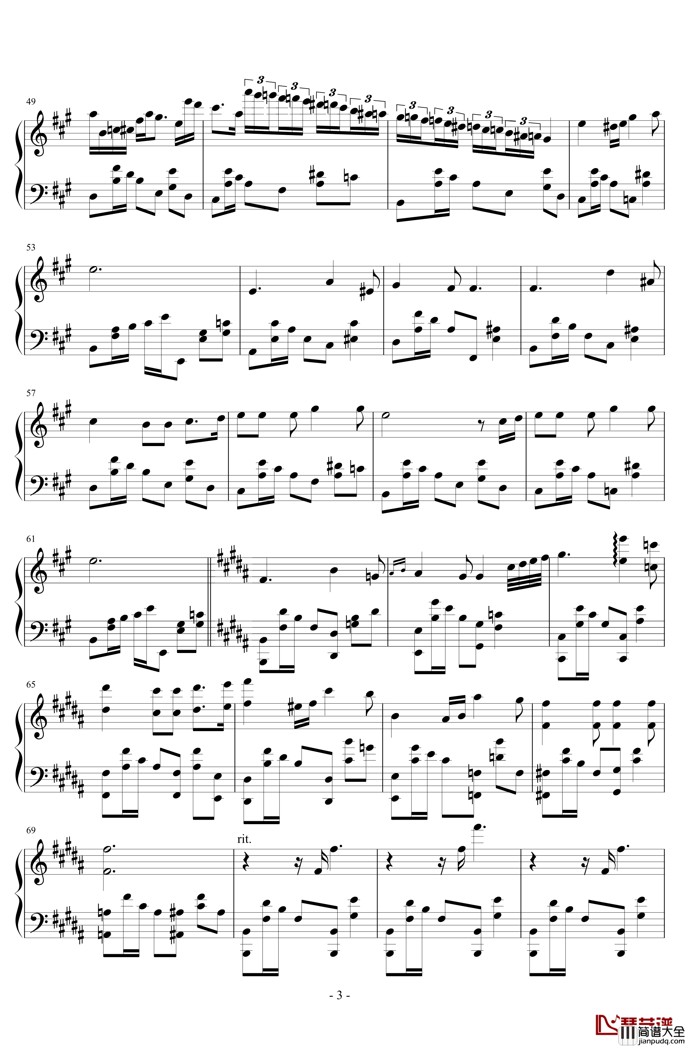 広橋真紀子—いつか王子様が钢琴谱_someday_my_prince_will_come_広橋真紀子