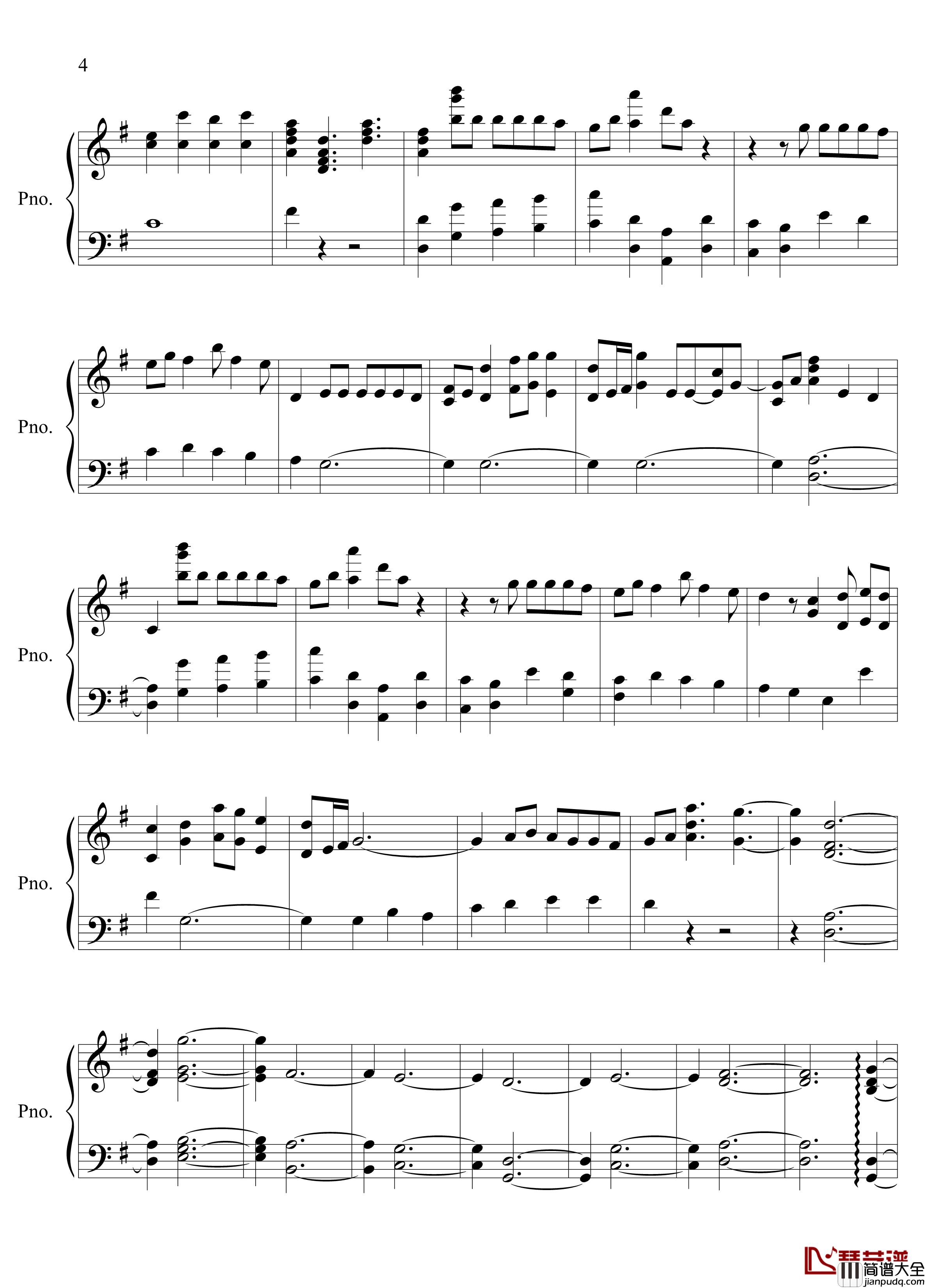 Run_with_our_dreams钢琴谱_随梦奔跑_Canon_in_G