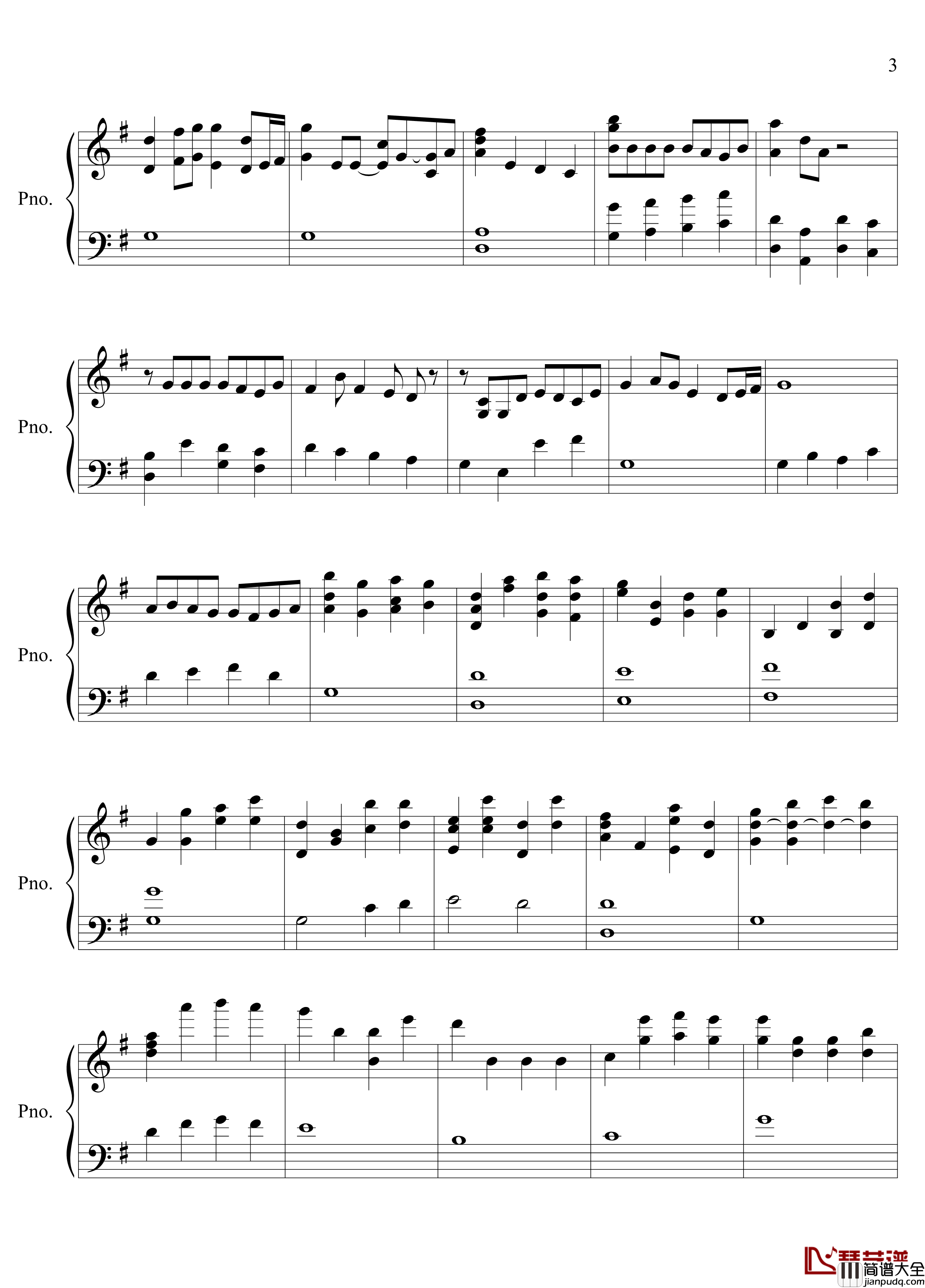 Run_with_our_dreams钢琴谱_随梦奔跑_Canon_in_G