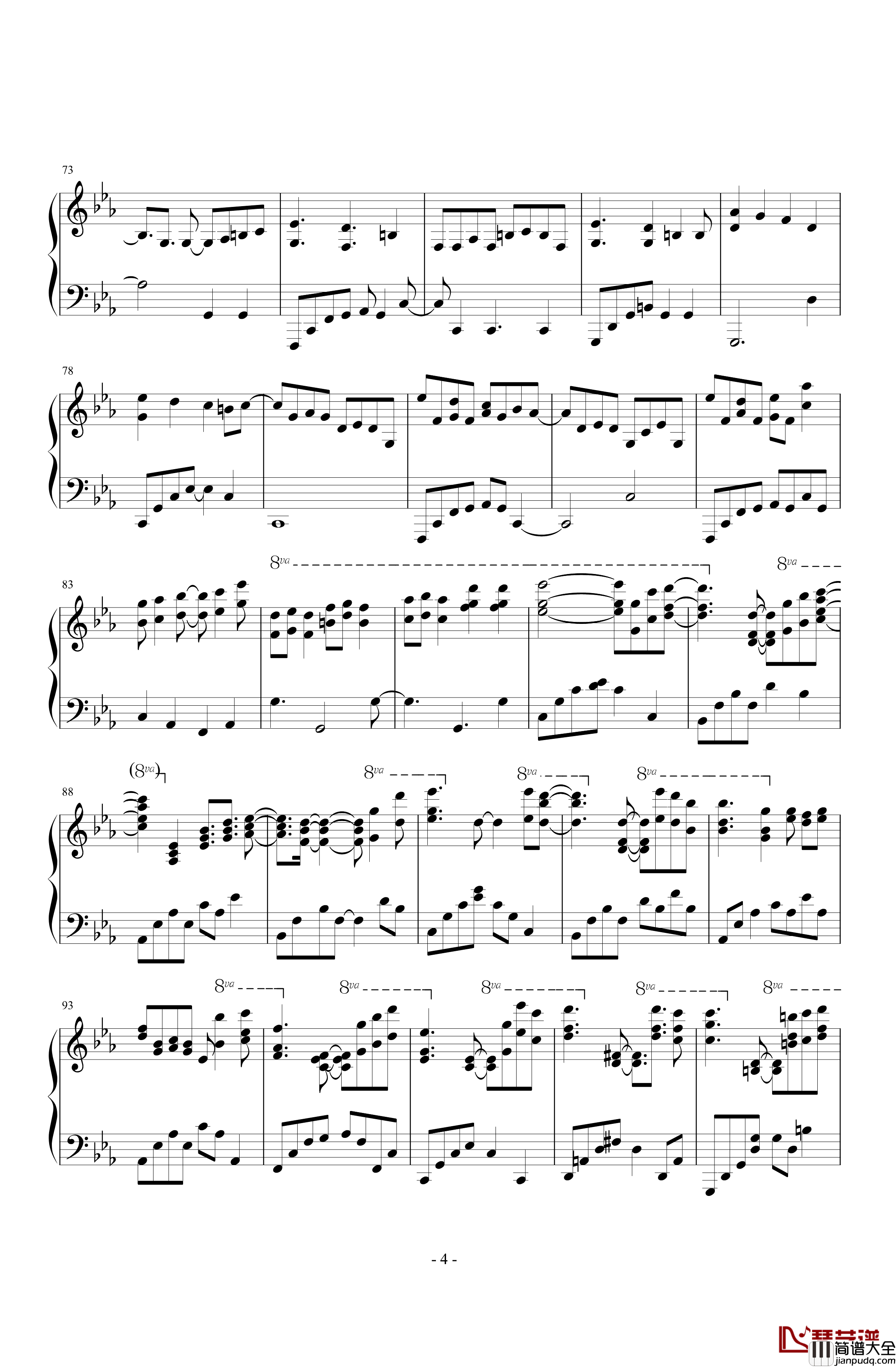 或许等不到消雪钢琴谱~Tell_Me_Where_Future_is_九条咲夜