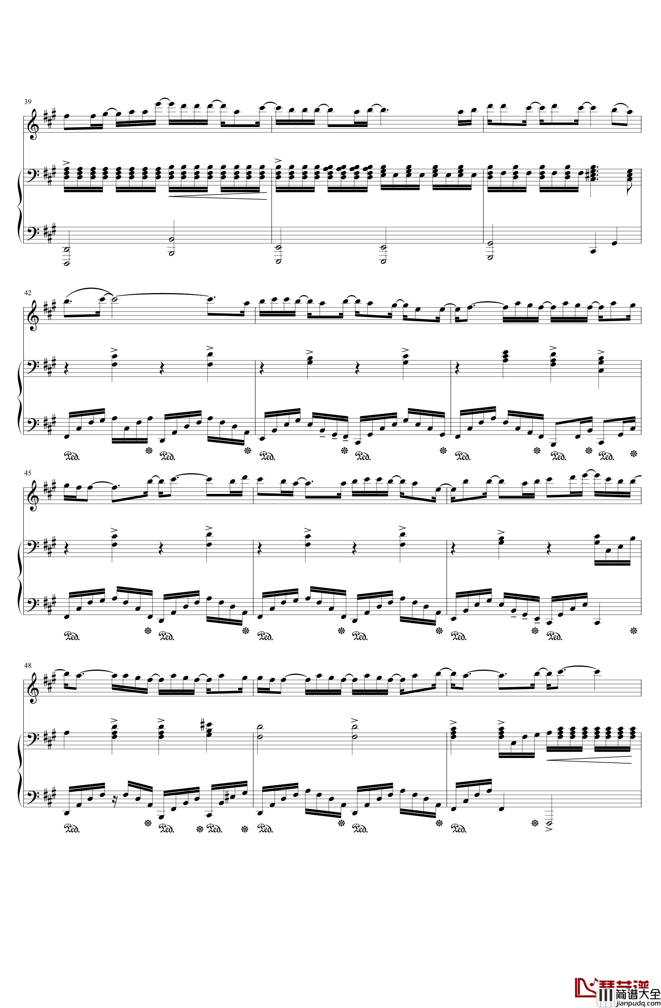 Speechless钢琴谱_鋼琴伴奏版_Disney