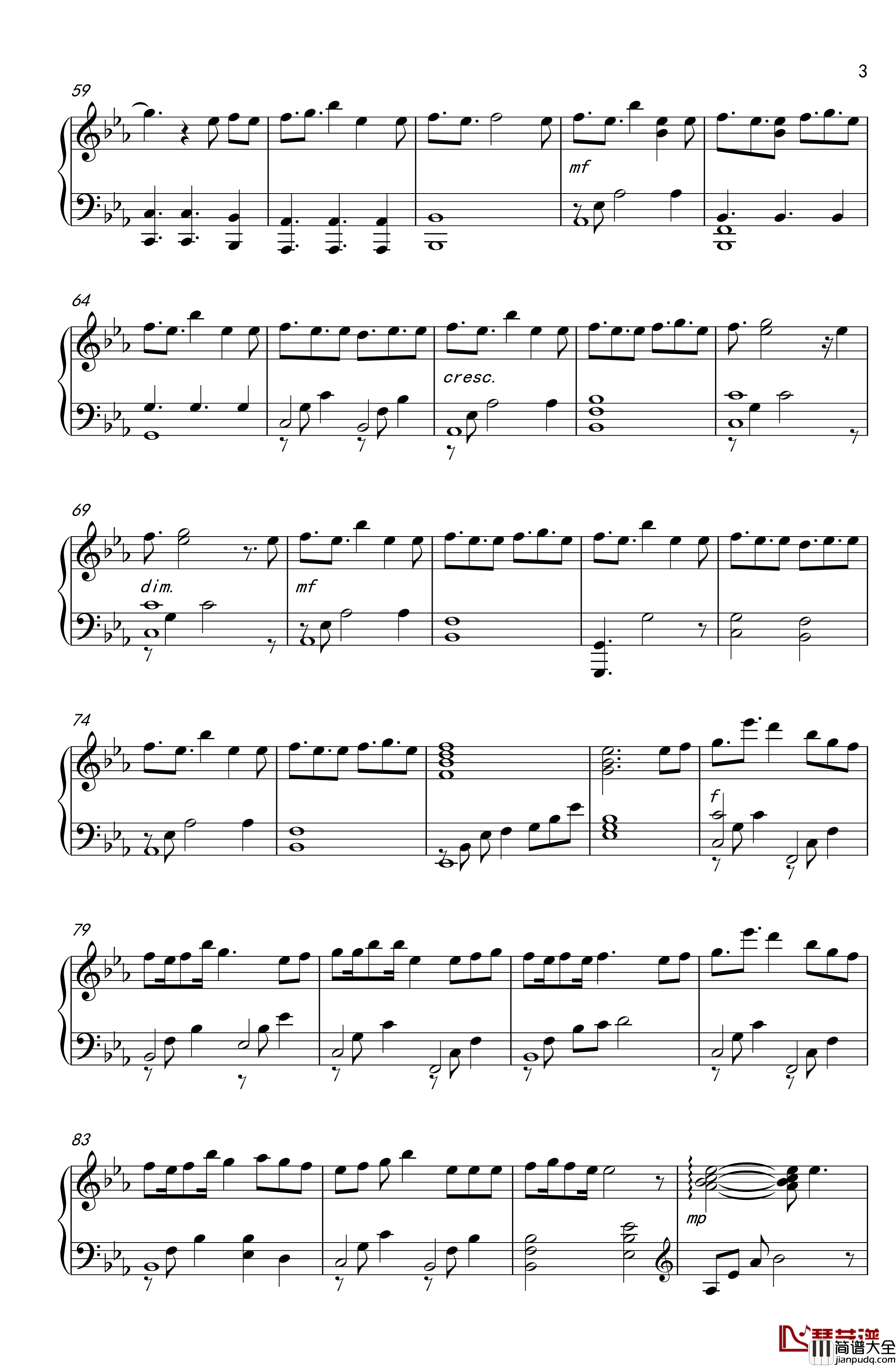 心拍数#0822钢琴谱_秋绘版_初音未来