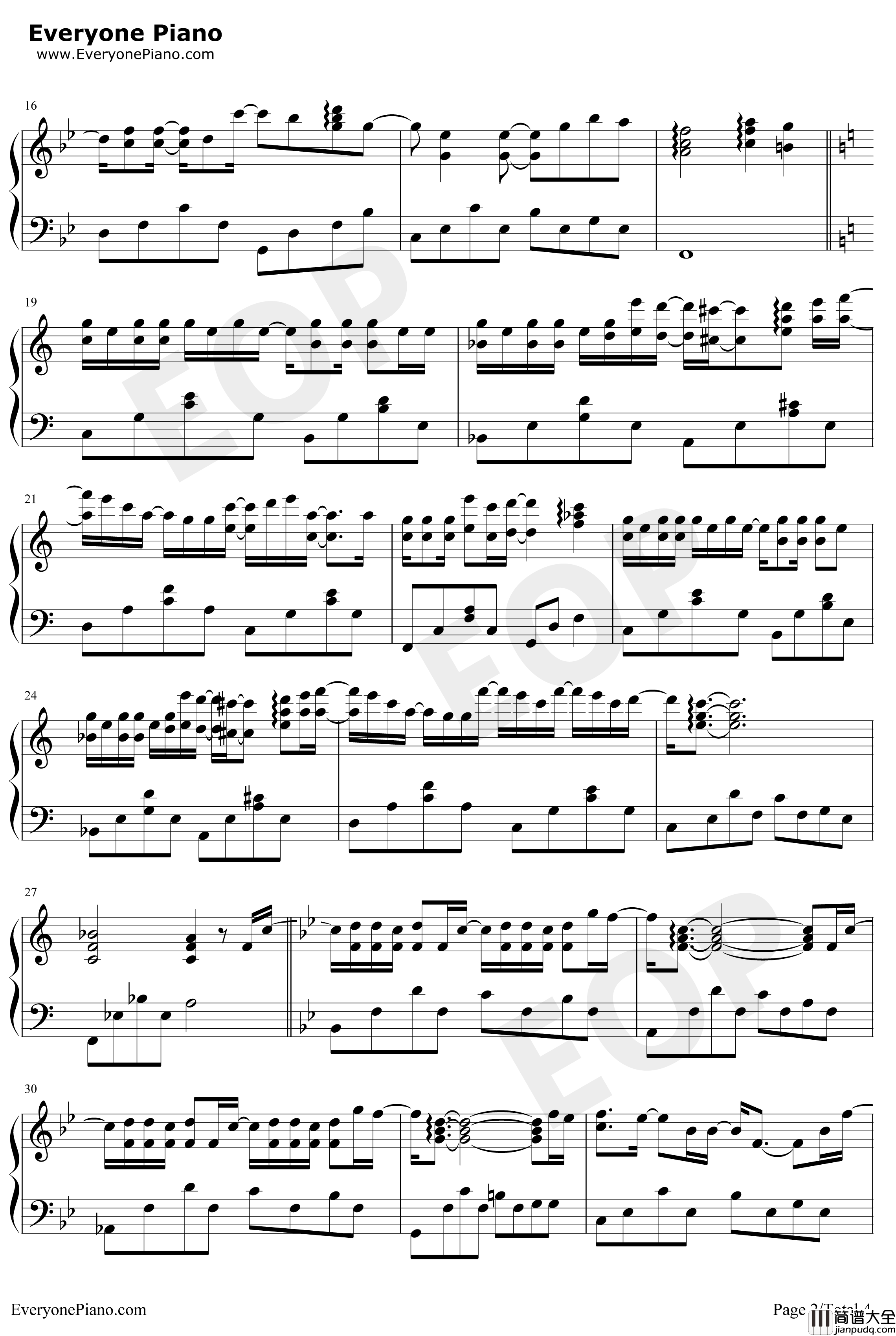 木偶人钢琴谱_薛之谦