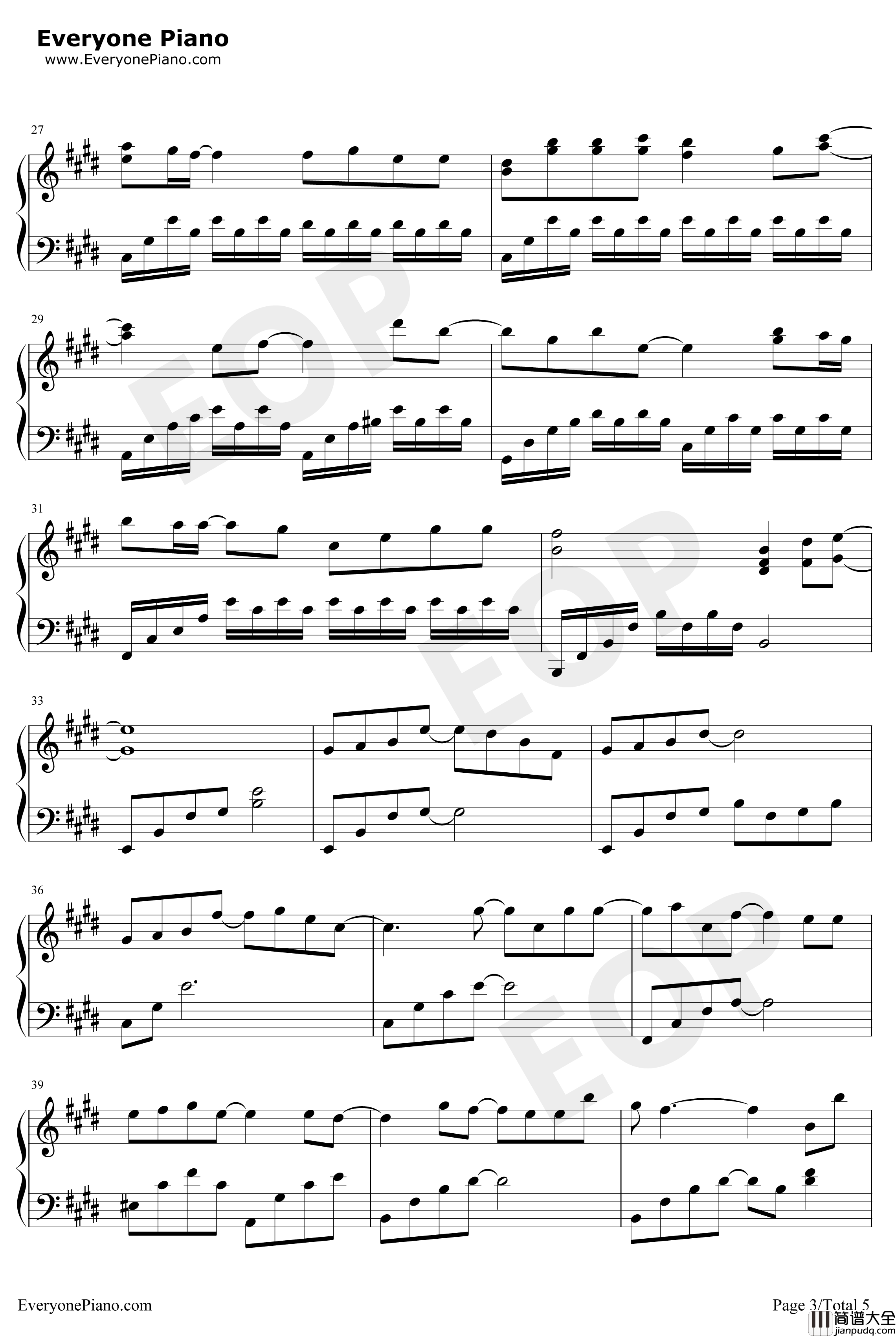 真的傻钢琴谱_徐佳莹_一吻定情追爱版主题曲