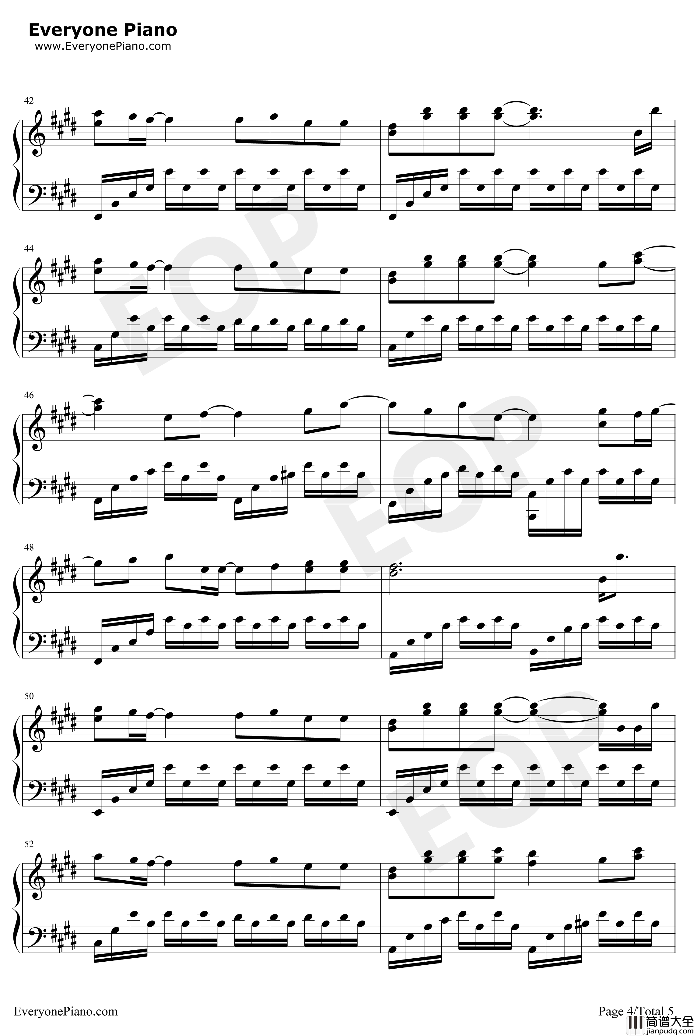 真的傻钢琴谱_徐佳莹_一吻定情追爱版主题曲