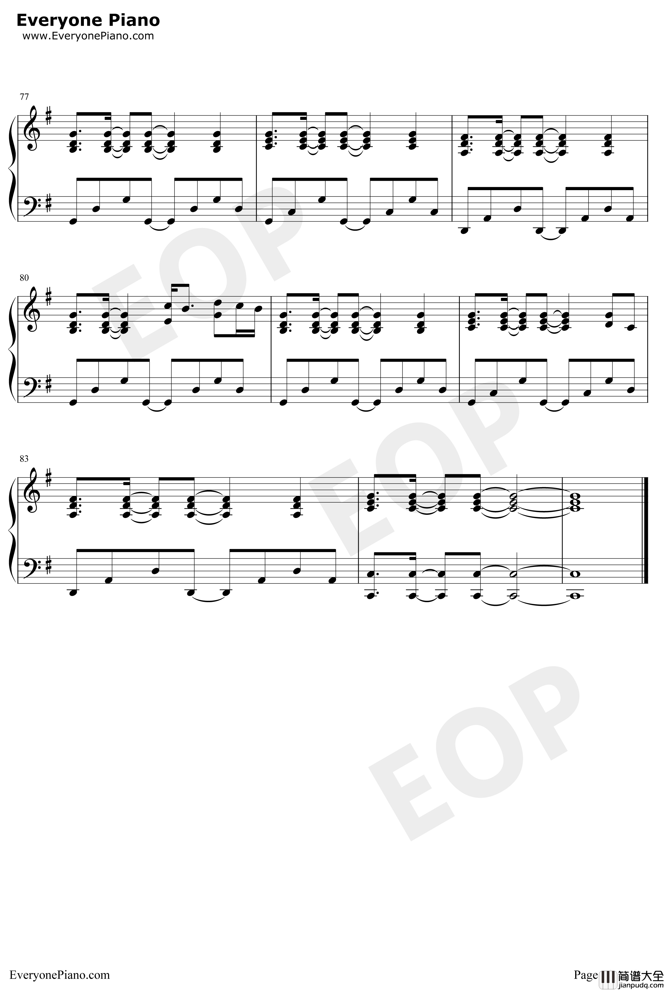 また夏が来る钢琴谱_大塚彩子_ZegapainOST