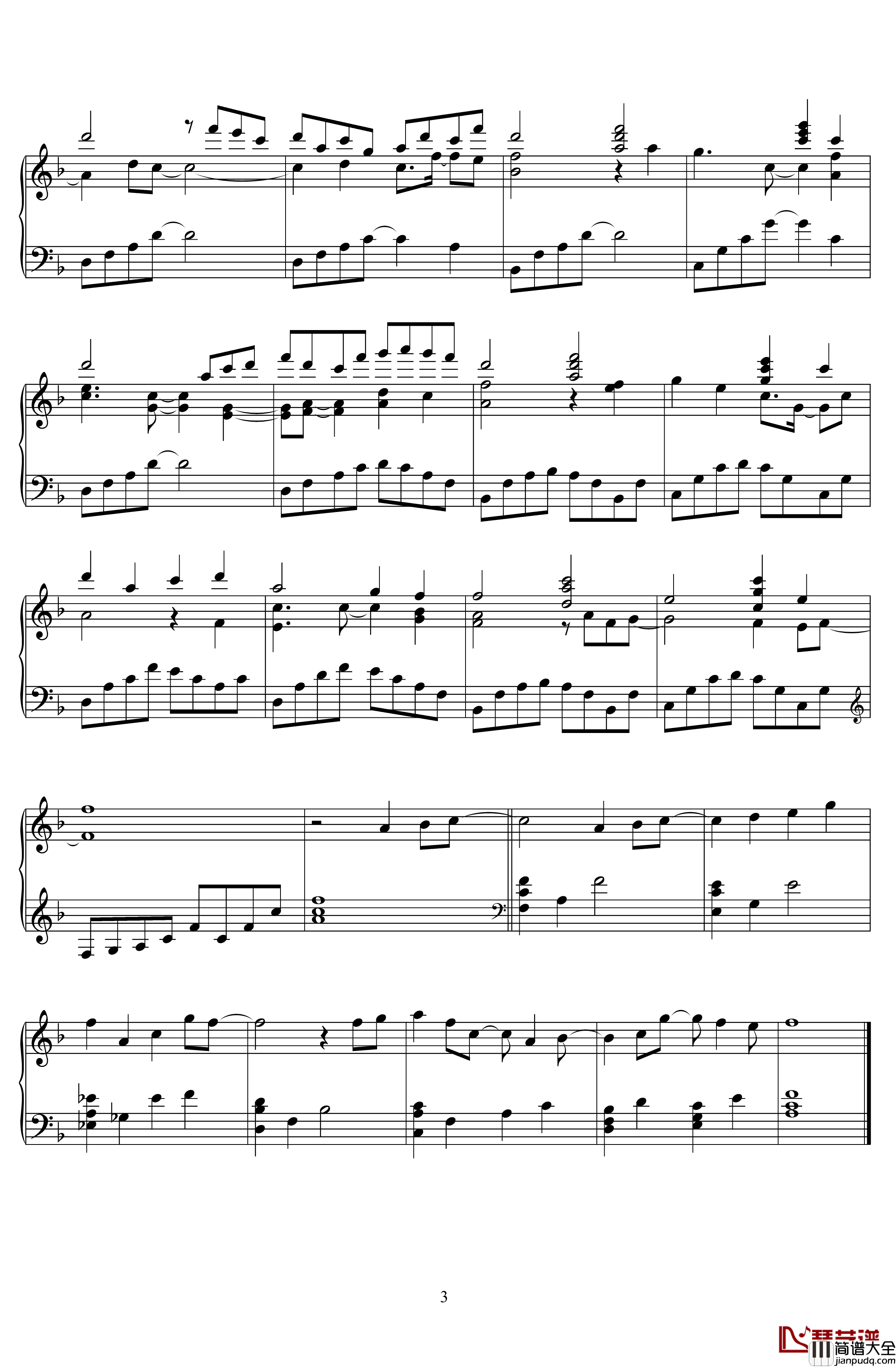 雪滴花钢琴谱_二夜祭