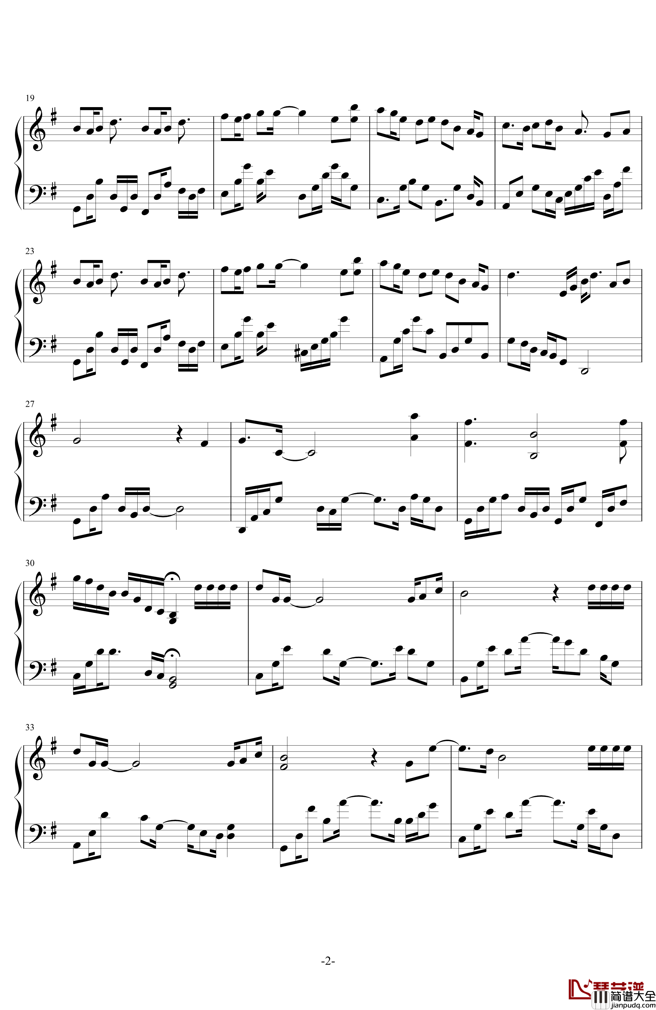 青春常驻钢琴谱_张敬轩