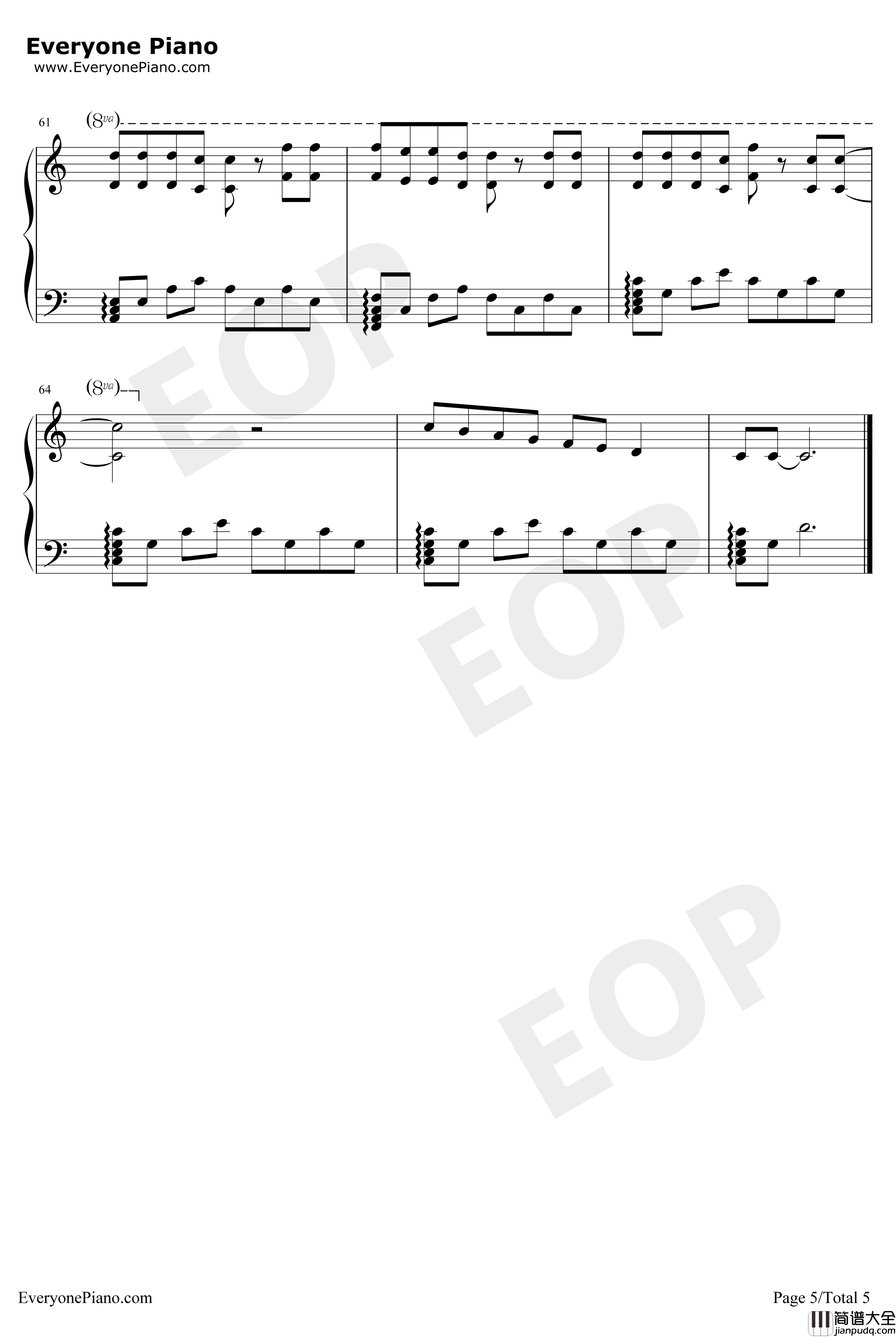 22钢琴谱_SarahMcTernan_2019年欧洲歌唱大赛