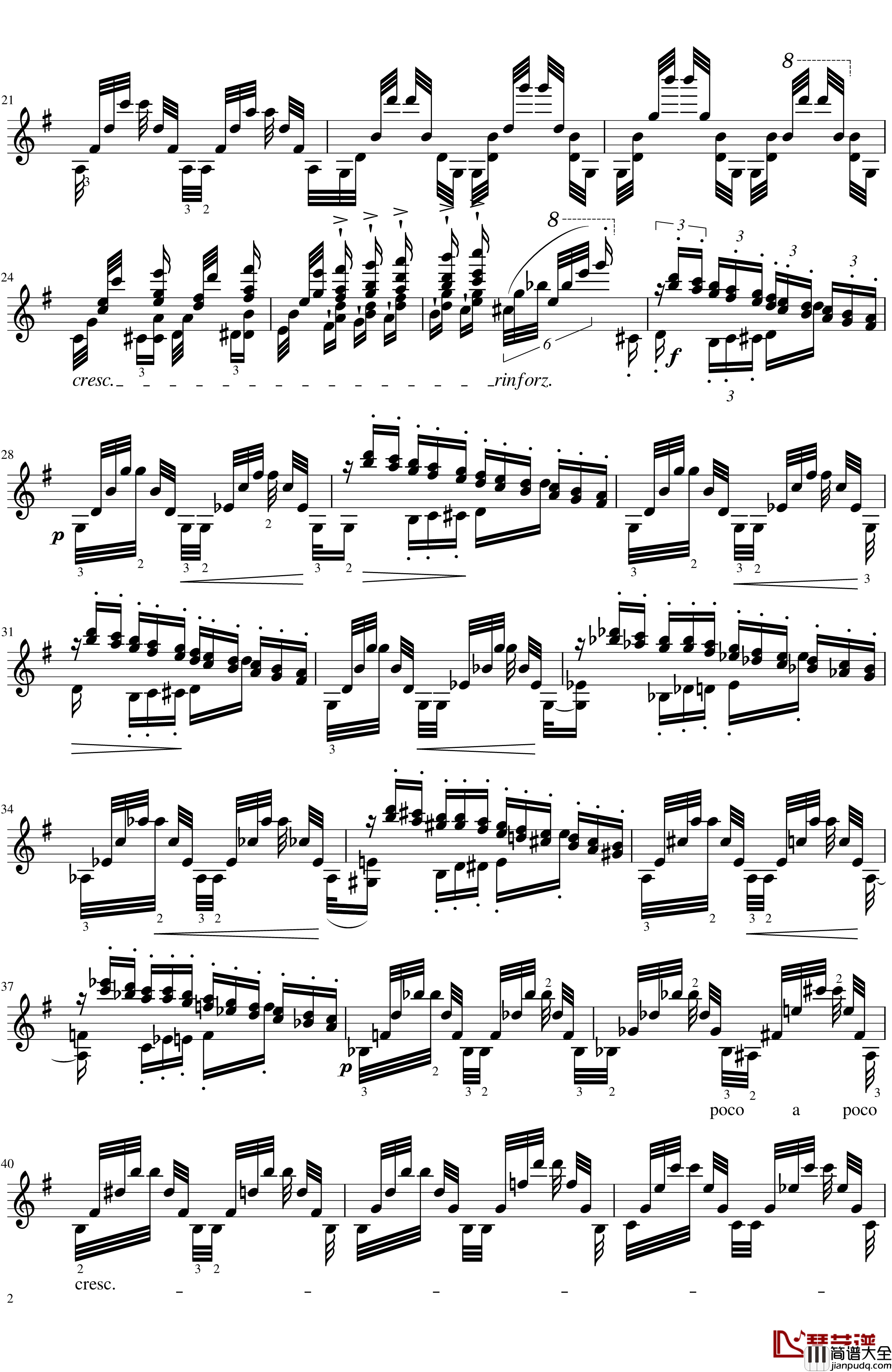 帕格尼尼大练习曲4钢琴谱_李斯特