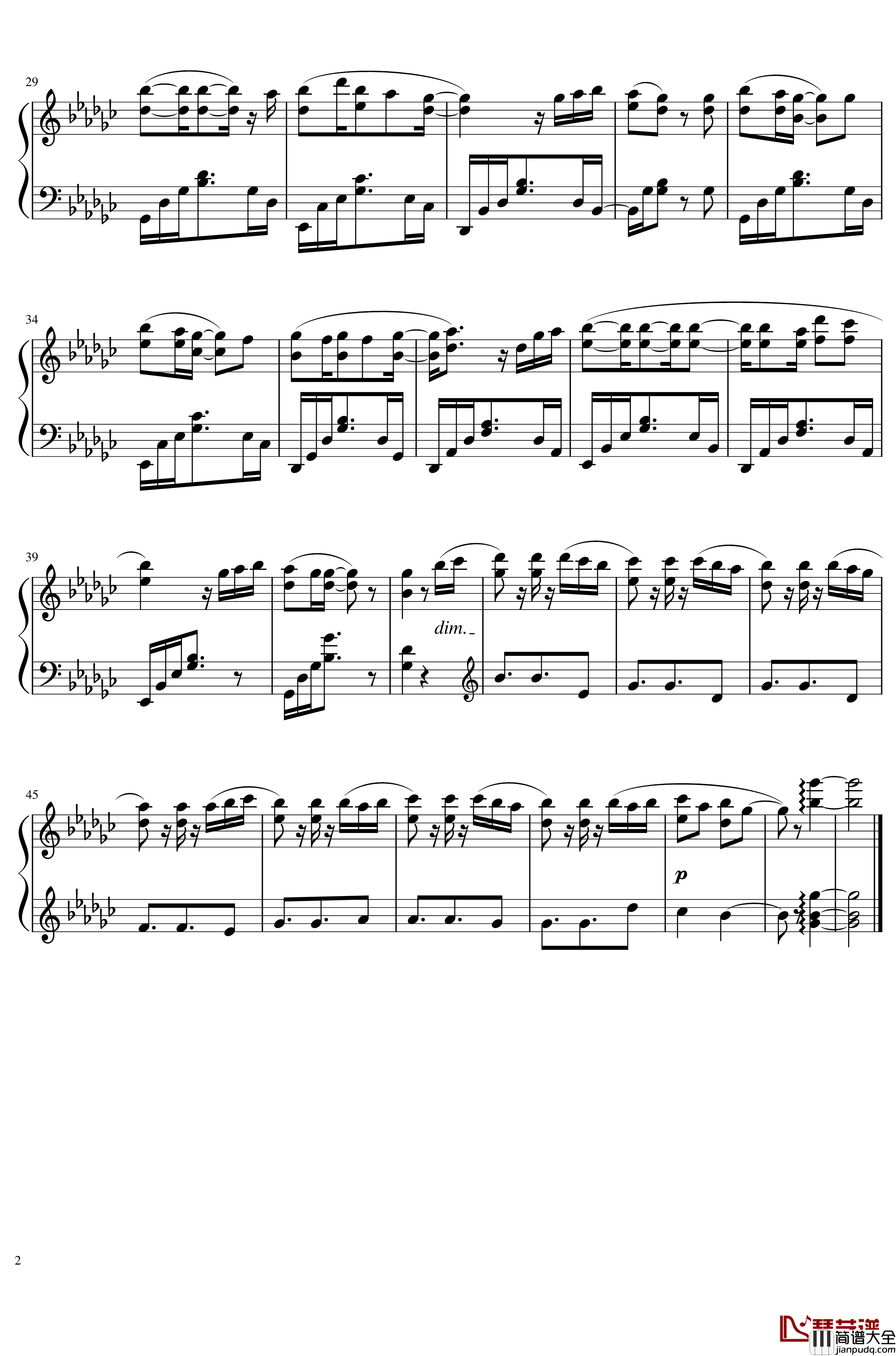 キズアト钢琴谱_东方二创音乐_爱丽丝疯狂回归