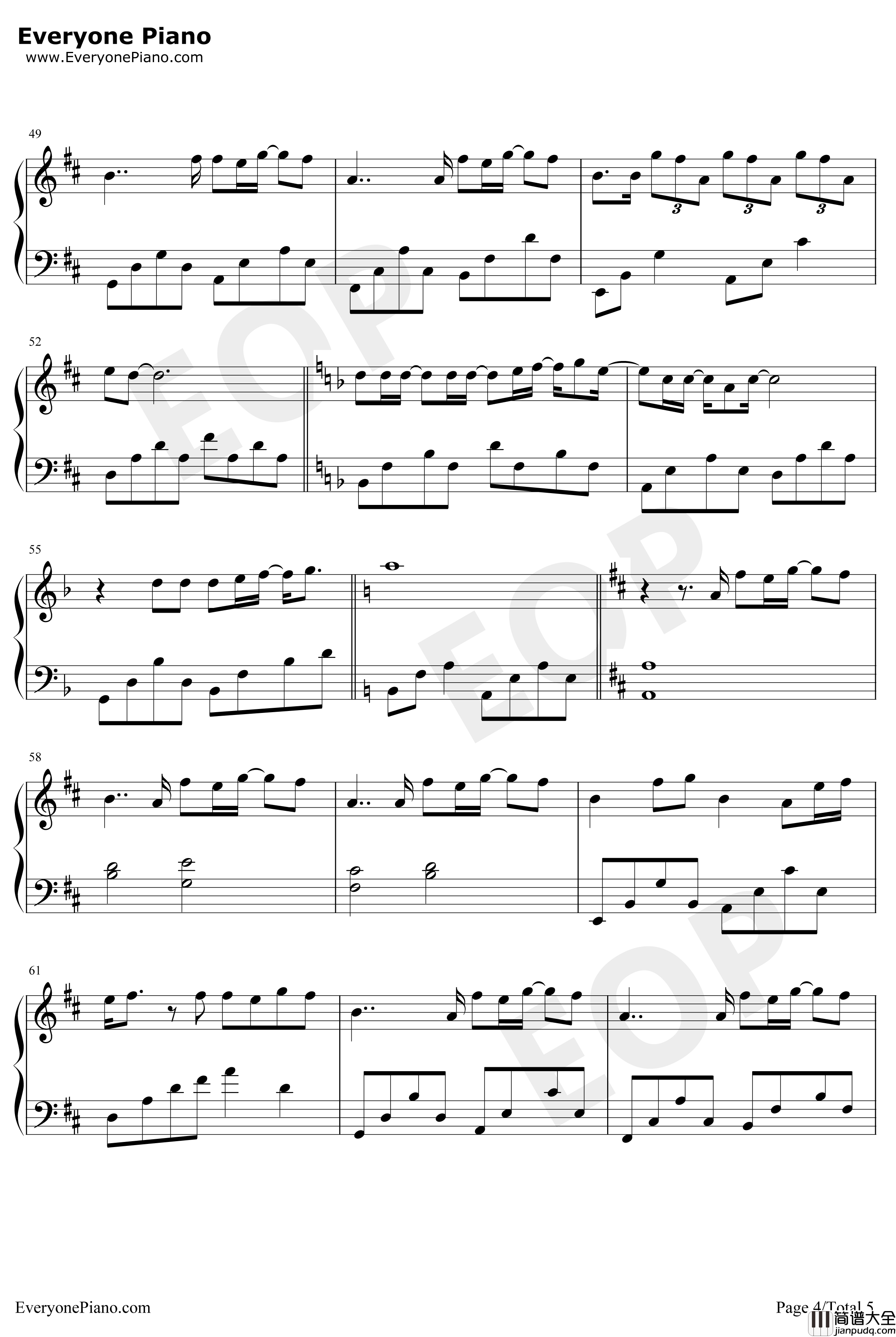 耿钢琴谱_汪苏泷_最好的我们毕业季主题曲