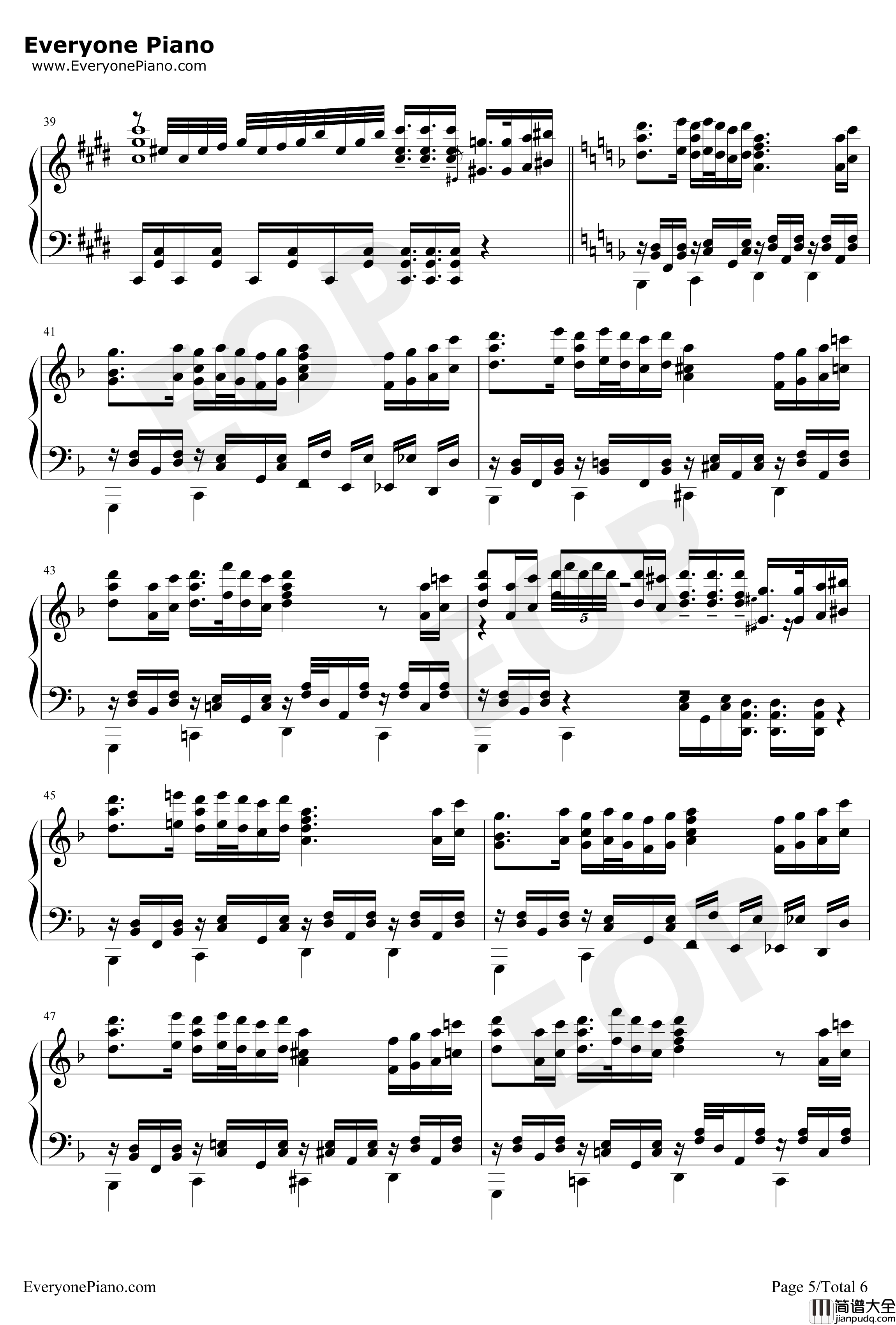 甲铁城的卡巴内利海门决战主题曲钢琴谱_EGOIST