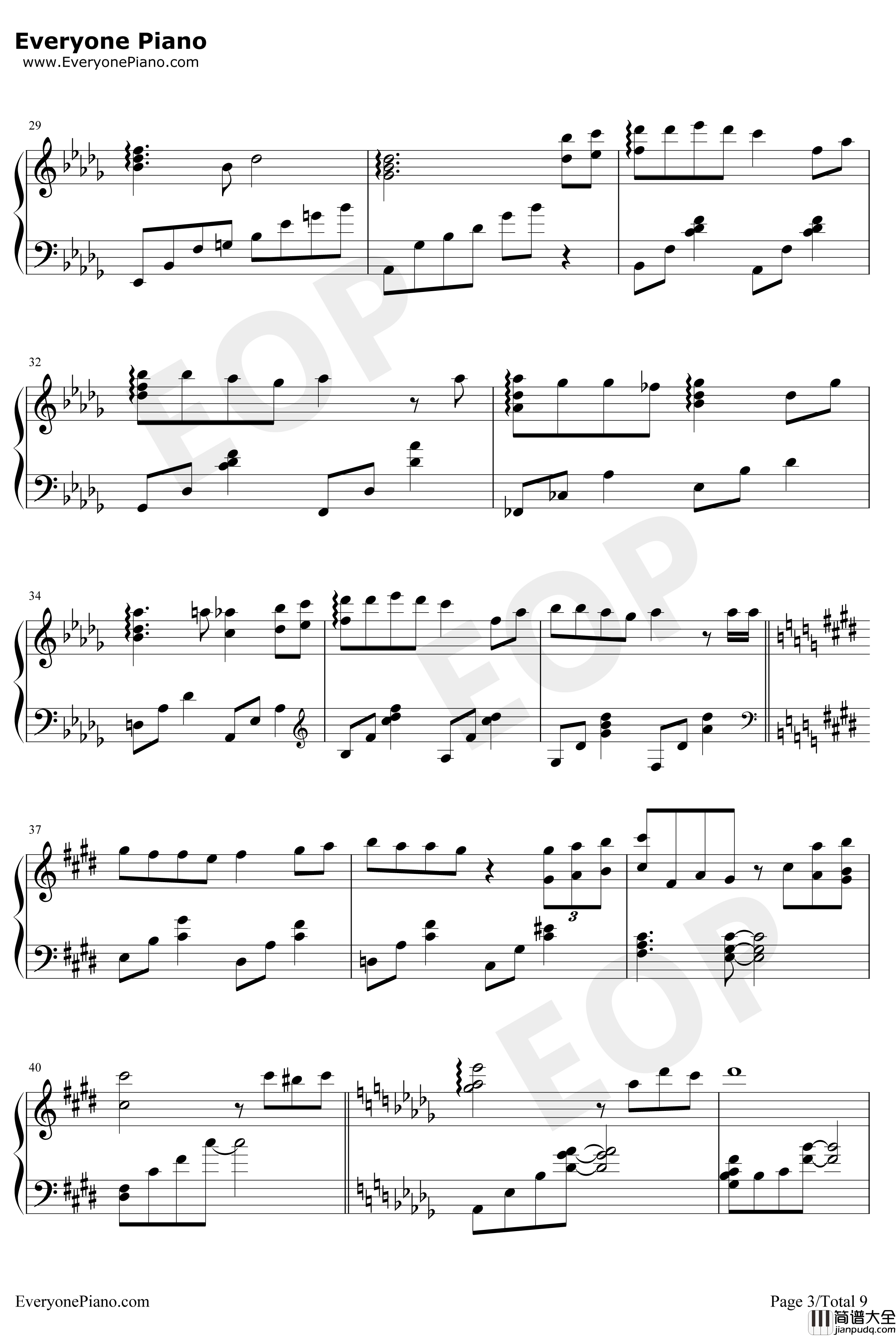 いのちの名前钢琴谱_広橋真紀子_広橋真紀子演奏版