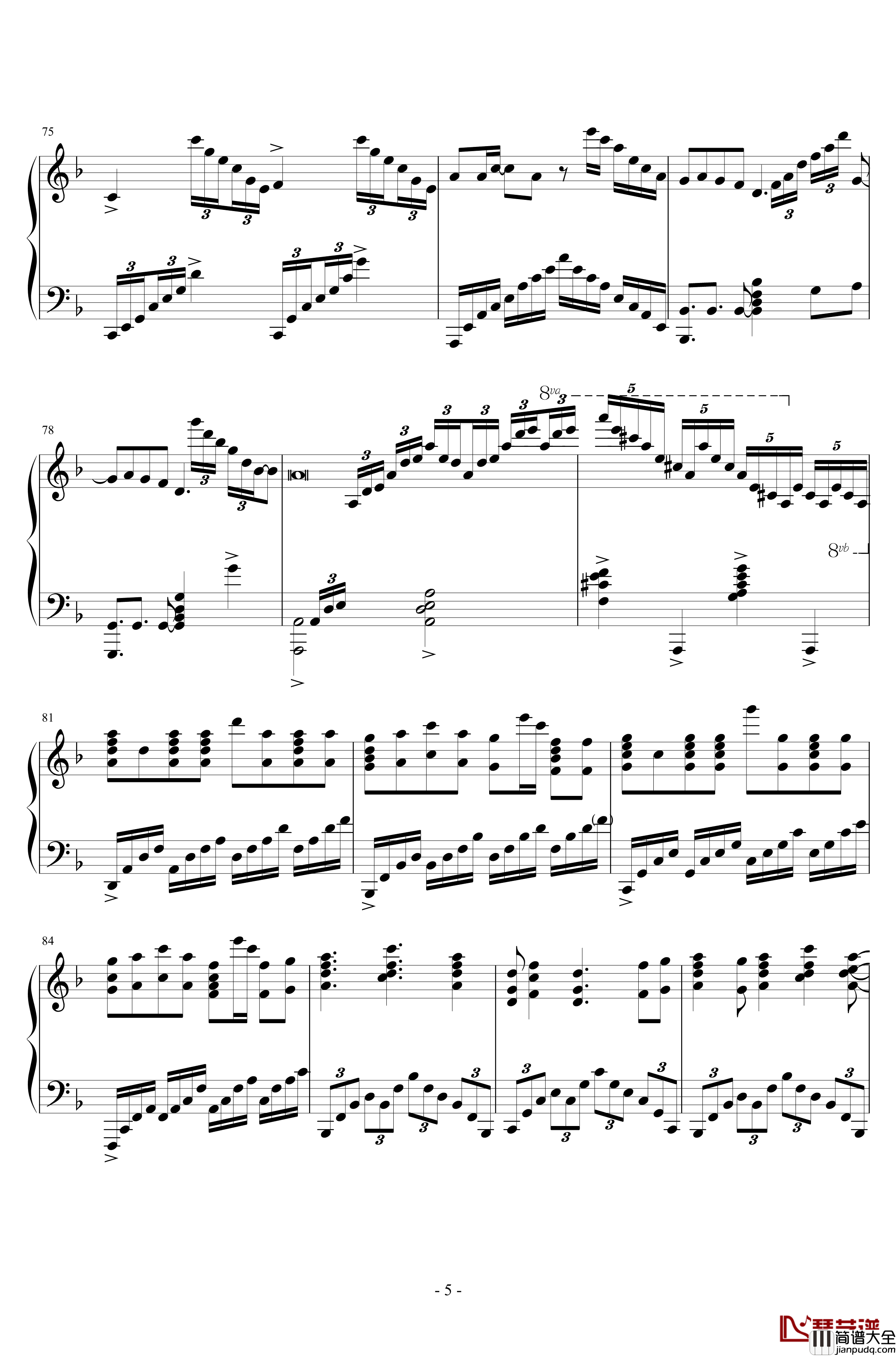 霜雪千年钢琴谱_洛天依