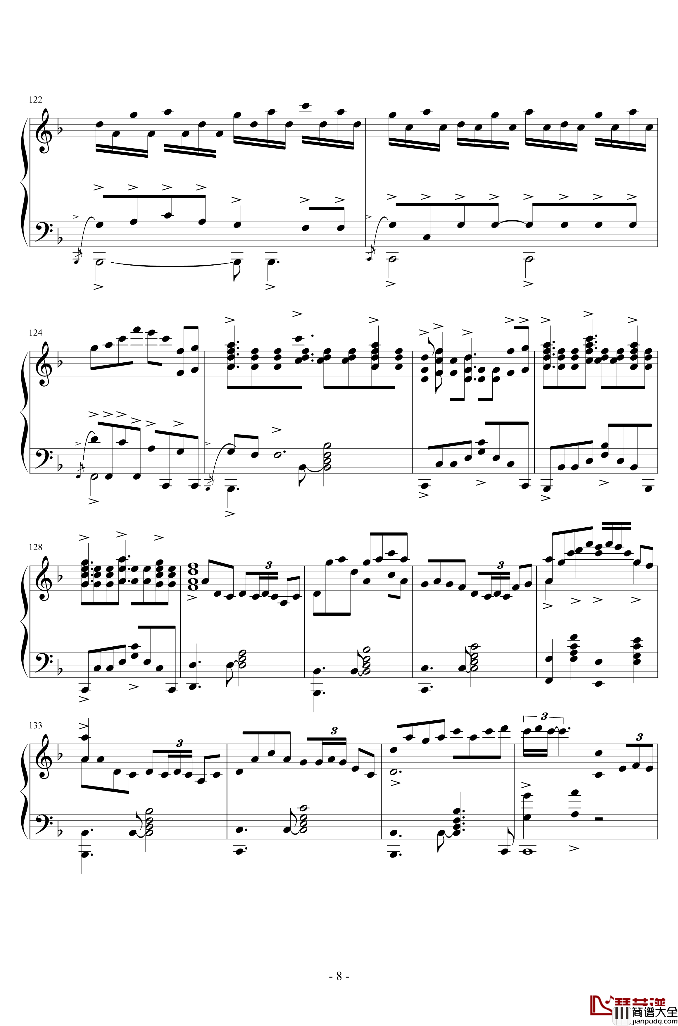 霜雪千年钢琴谱_洛天依