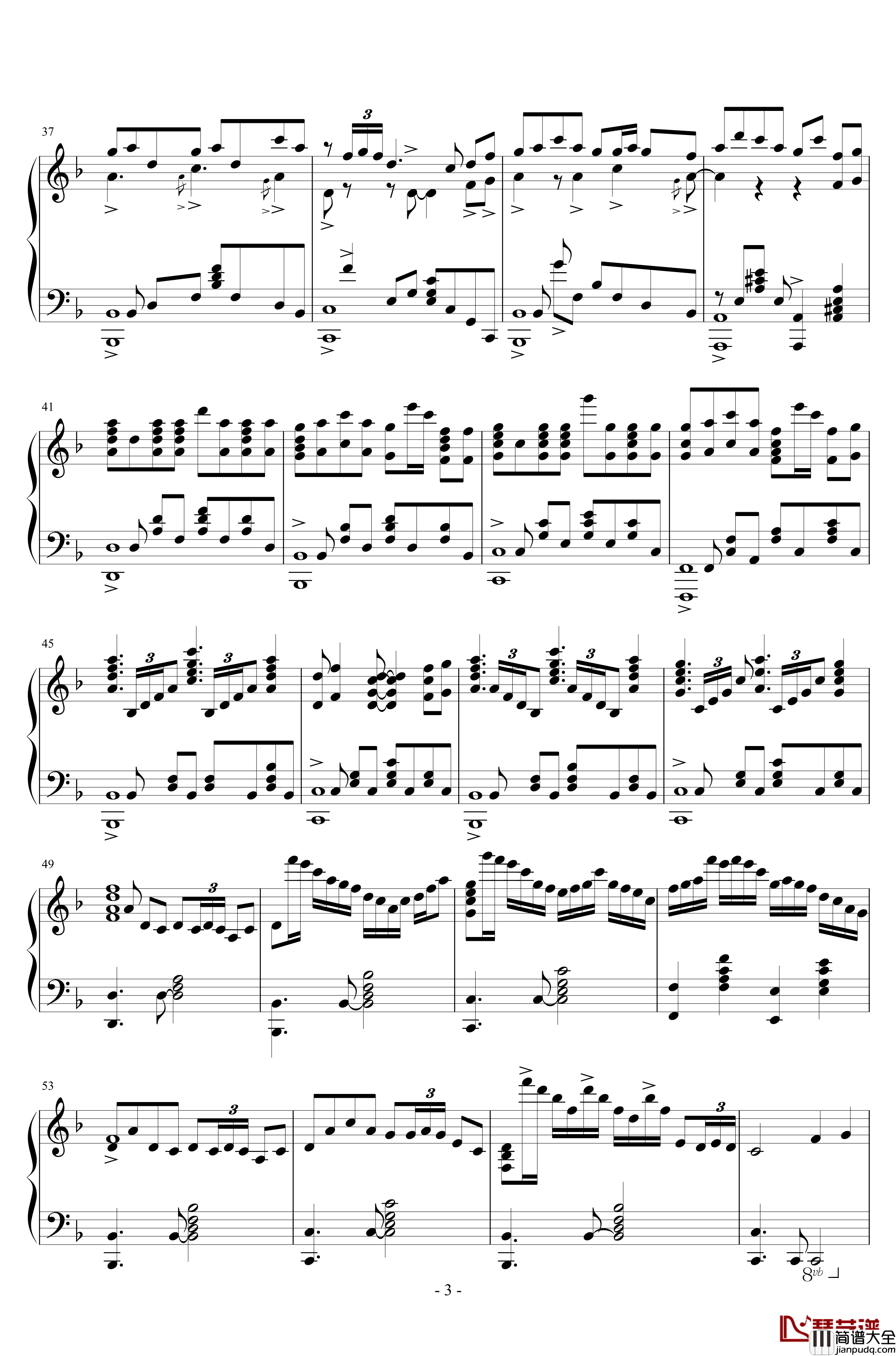 霜雪千年钢琴谱_洛天依