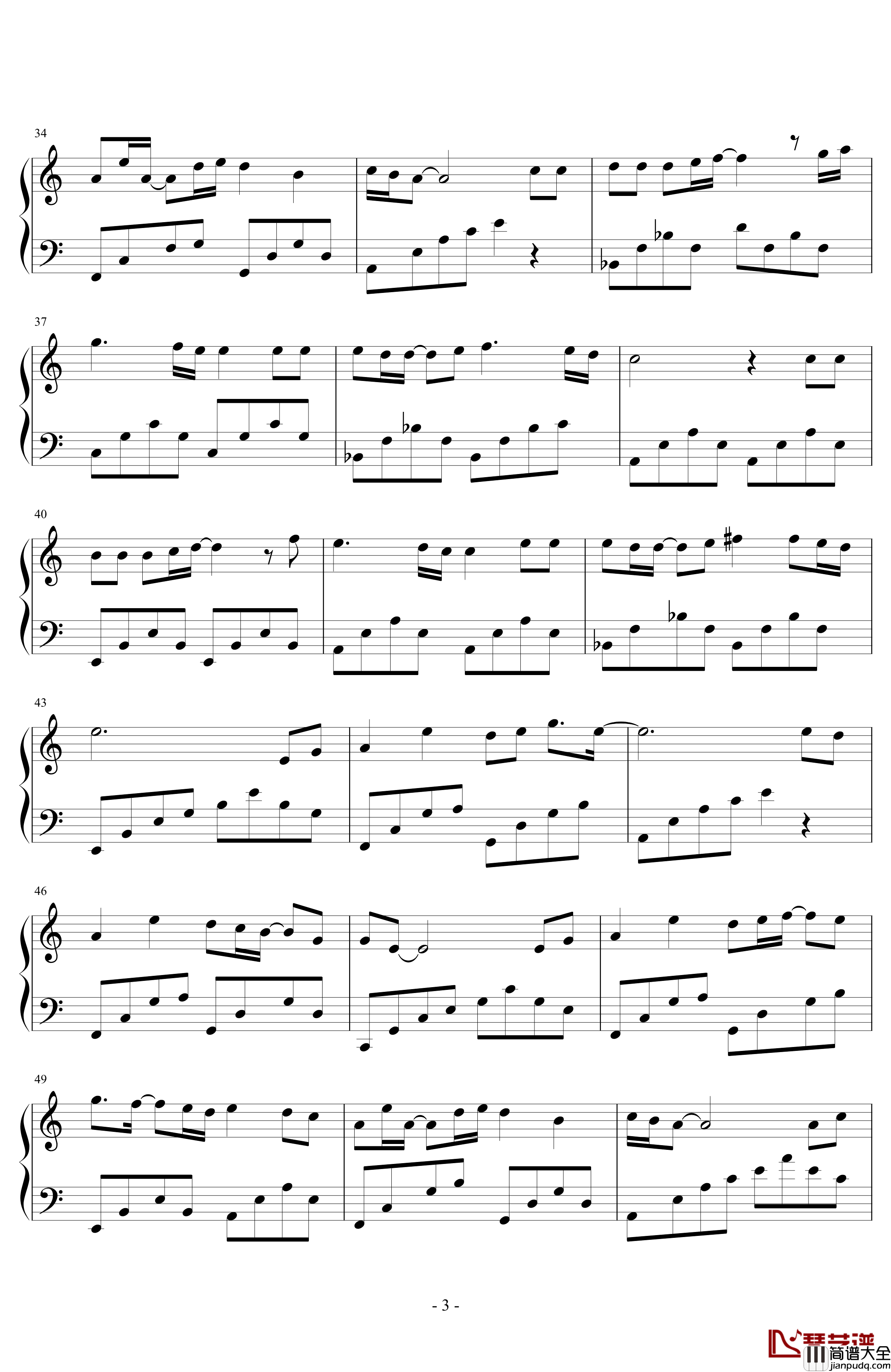 不染简单版钢琴谱_毛不易