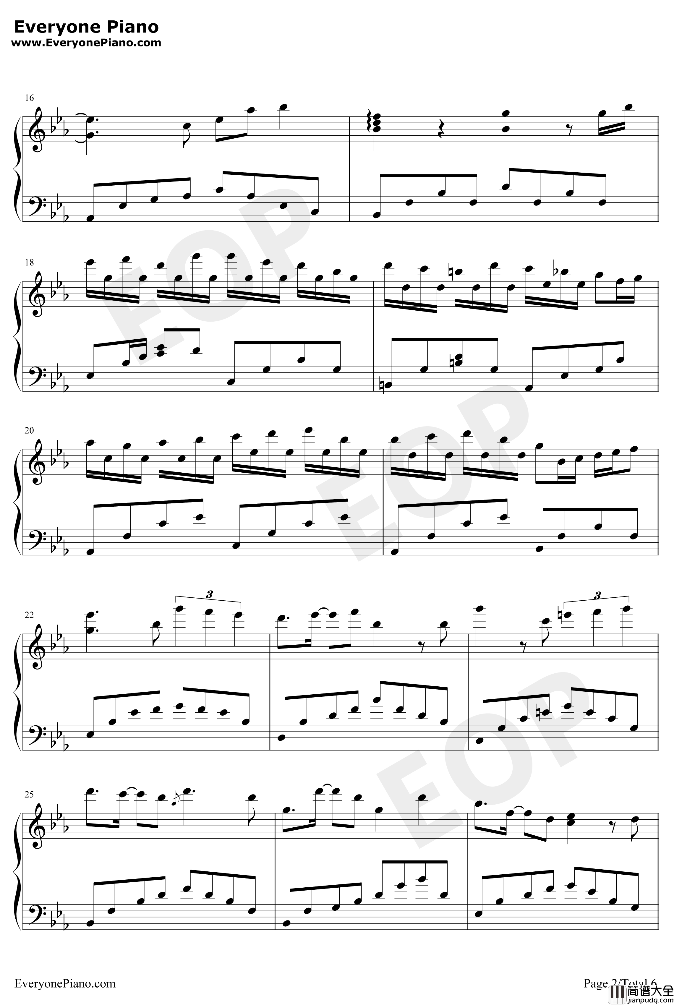 半夜热醒钢琴谱_初学者