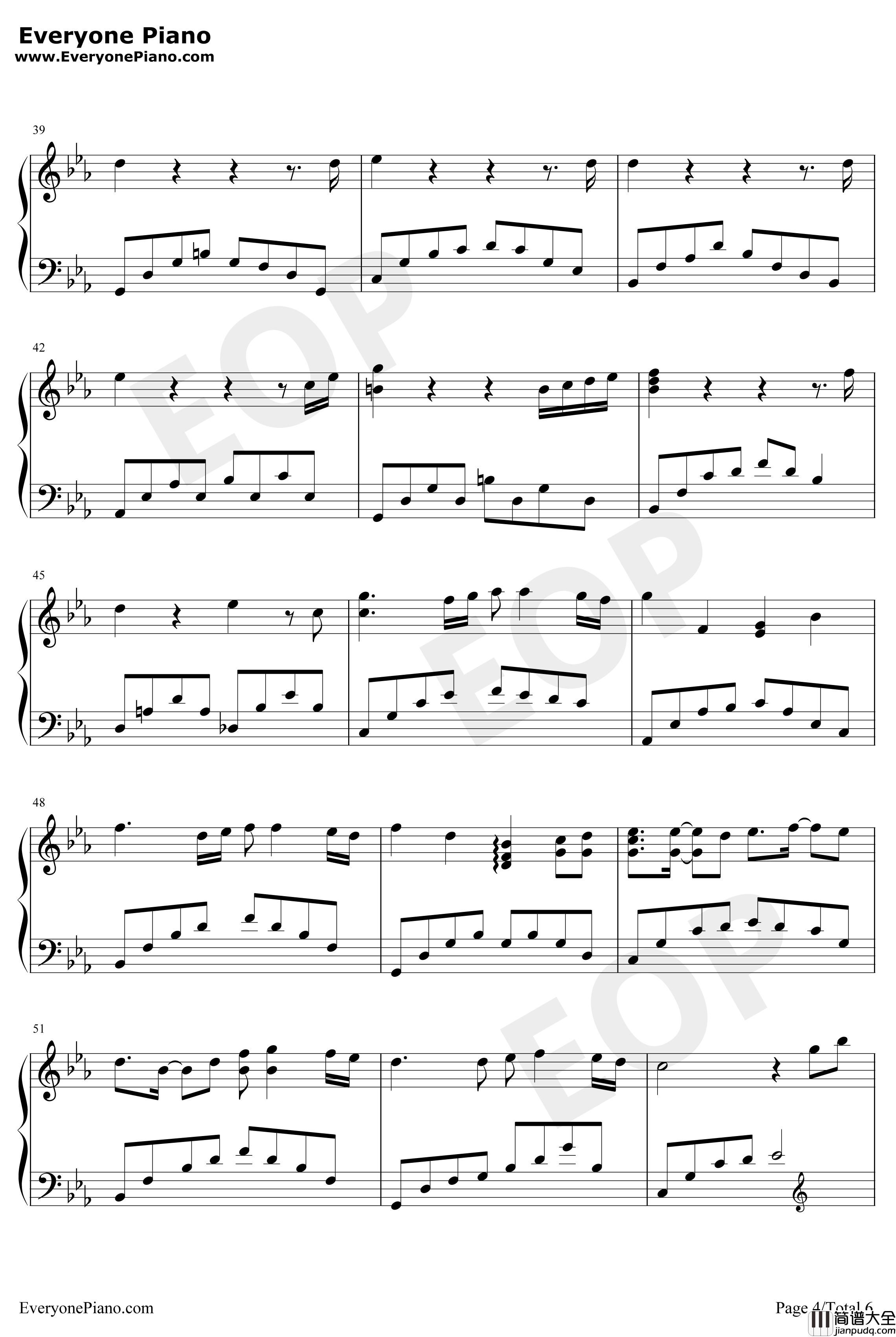 半夜热醒钢琴谱_初学者