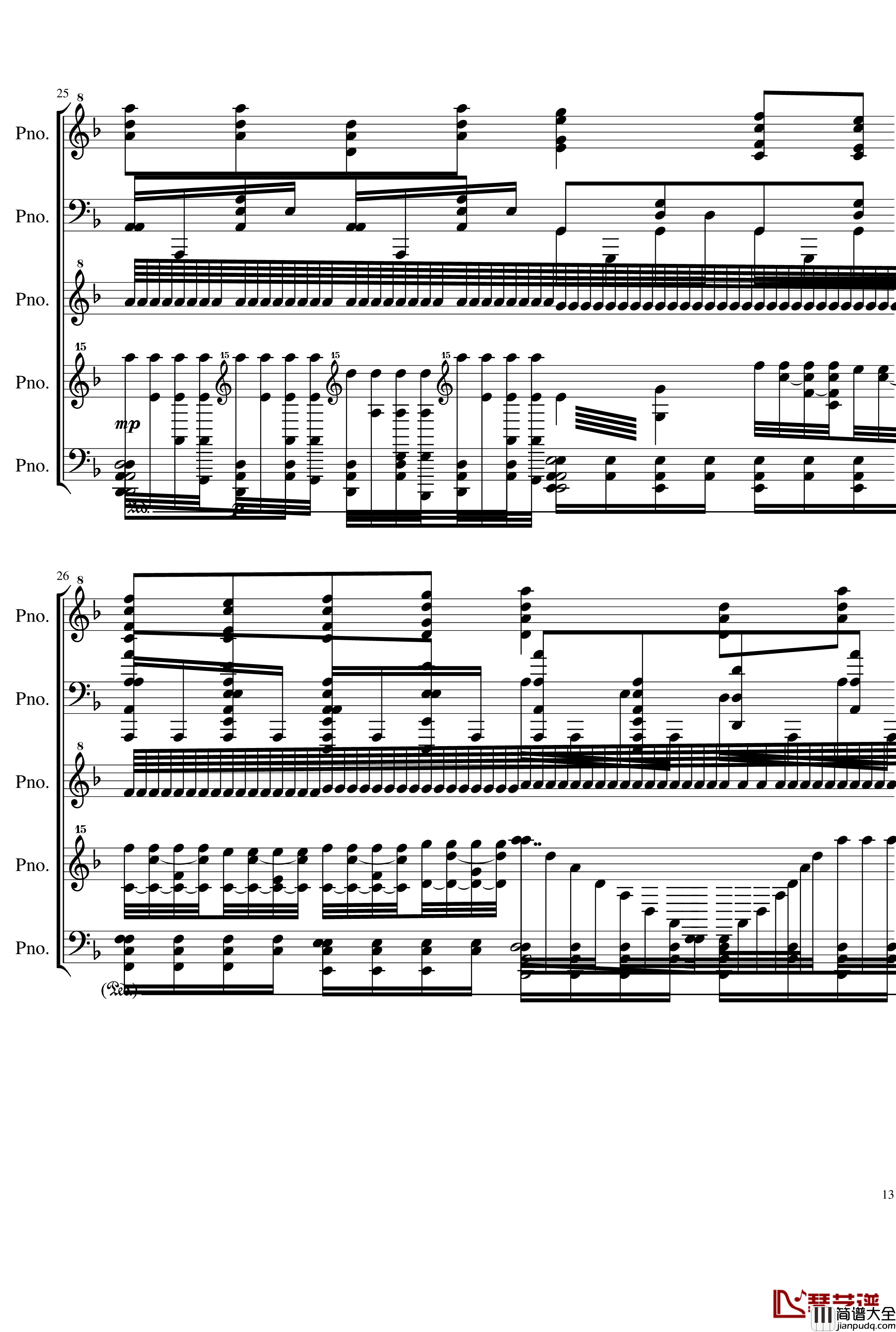 五月雨戀歌钢琴谱_Full_Version_28K_初音未来