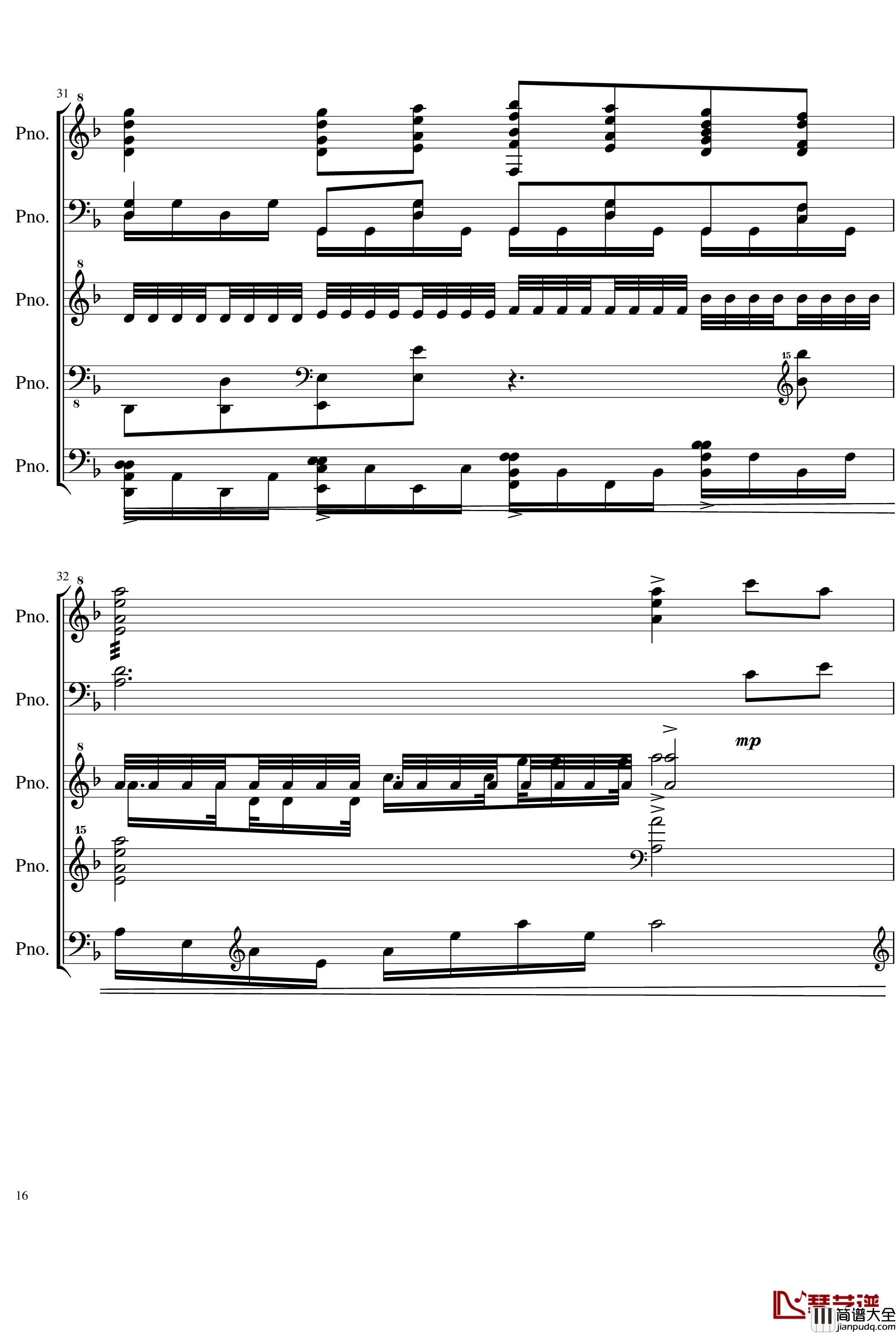 五月雨戀歌钢琴谱_Full_Version_28K_初音未来