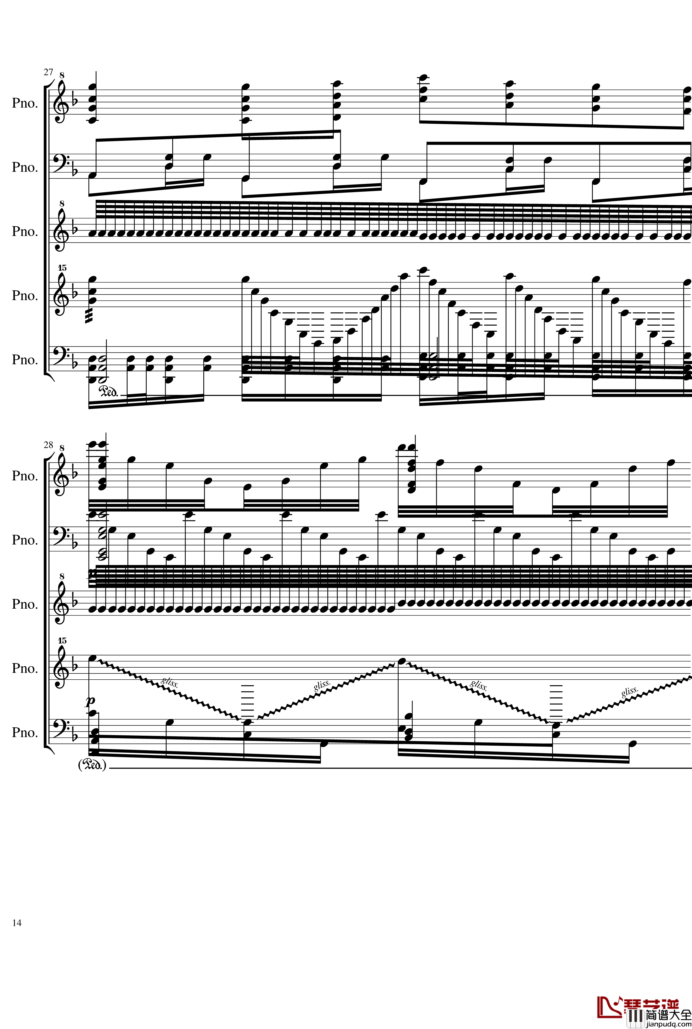 五月雨戀歌钢琴谱_Full_Version_28K_初音未来