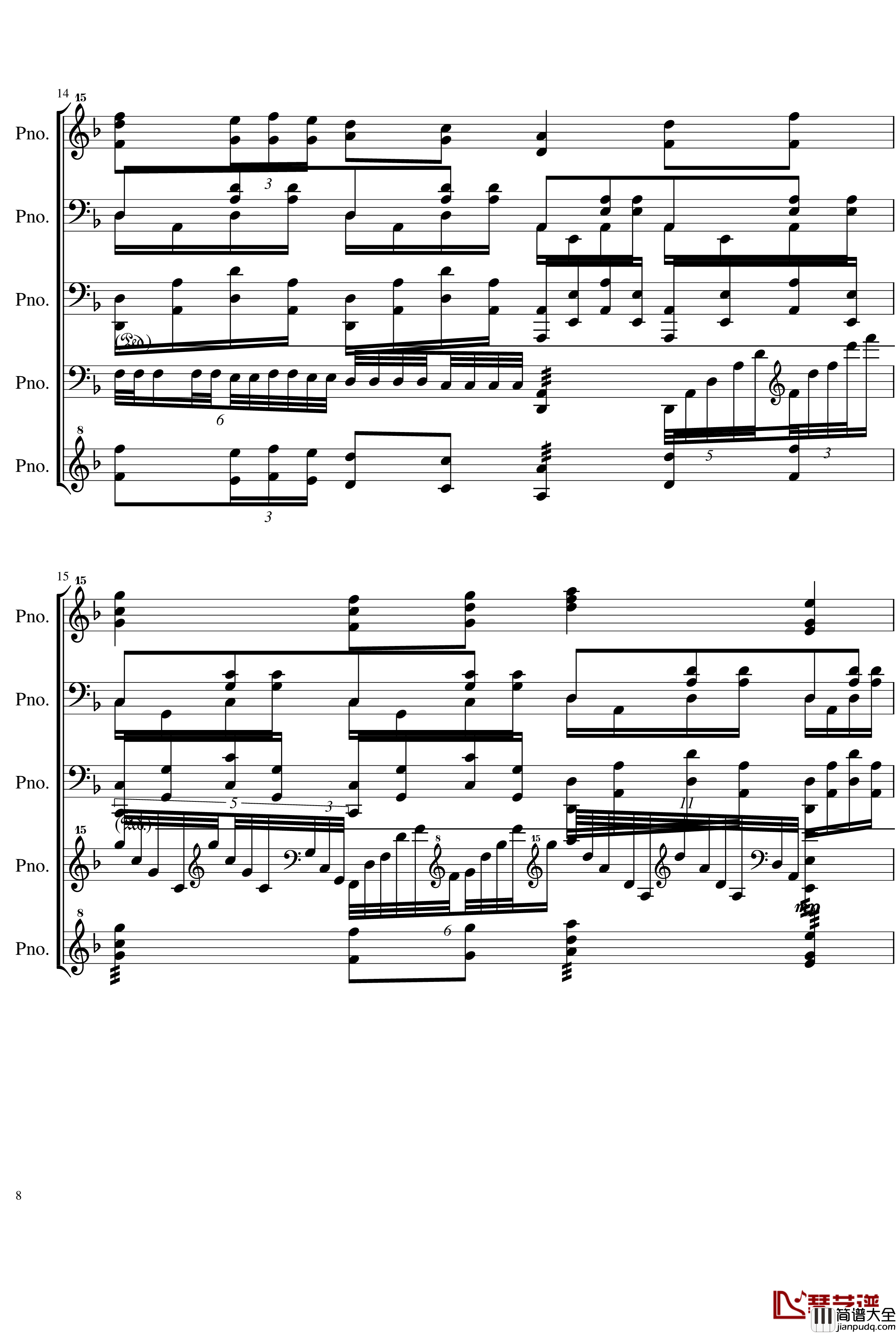 五月雨戀歌钢琴谱_Full_Version_28K_初音未来