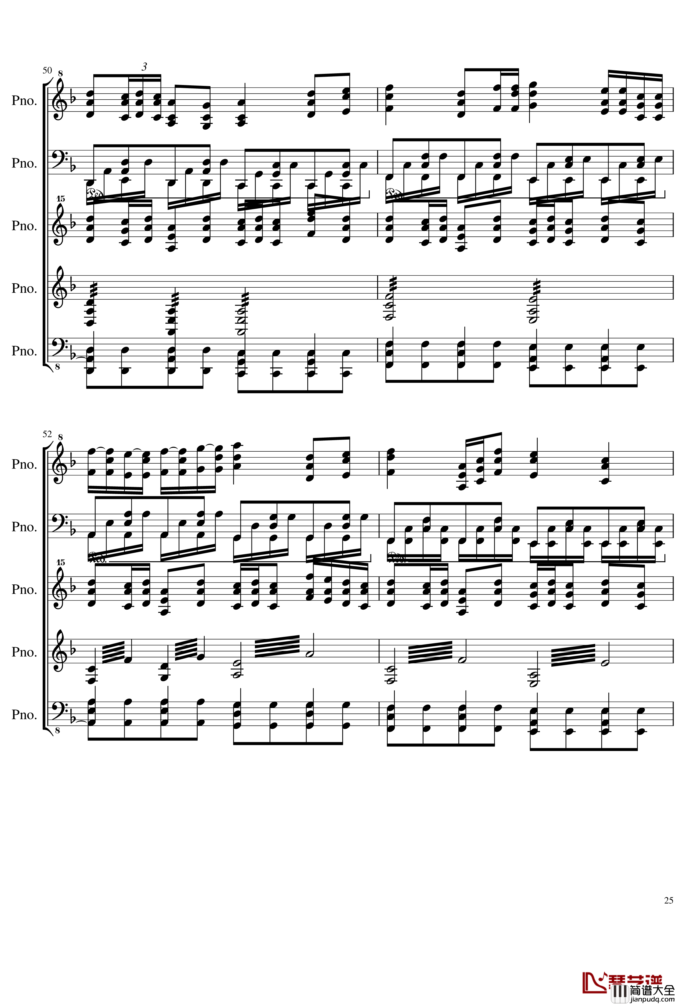 五月雨戀歌钢琴谱_Full_Version_28K_初音未来