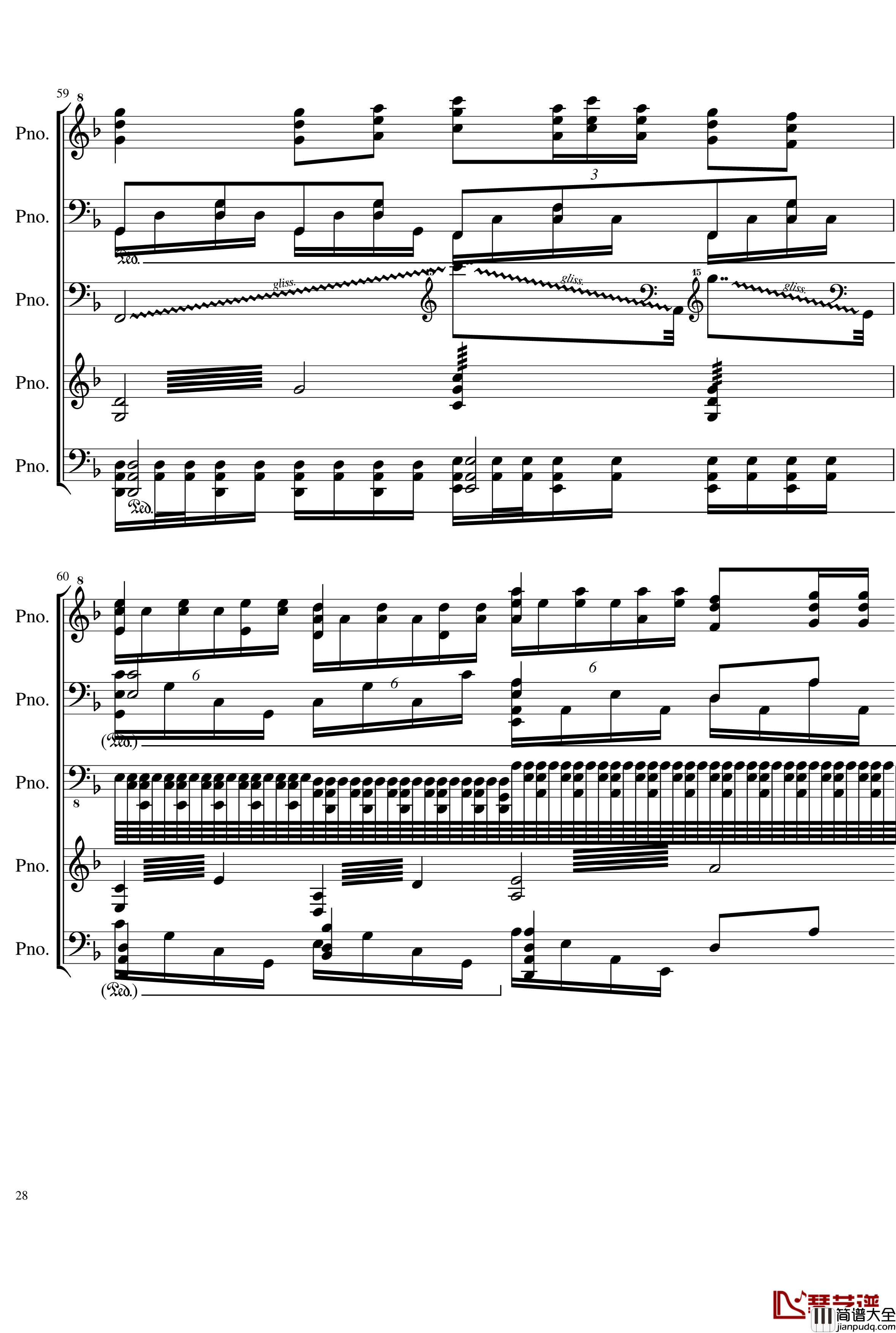 五月雨戀歌钢琴谱_Full_Version_28K_初音未来