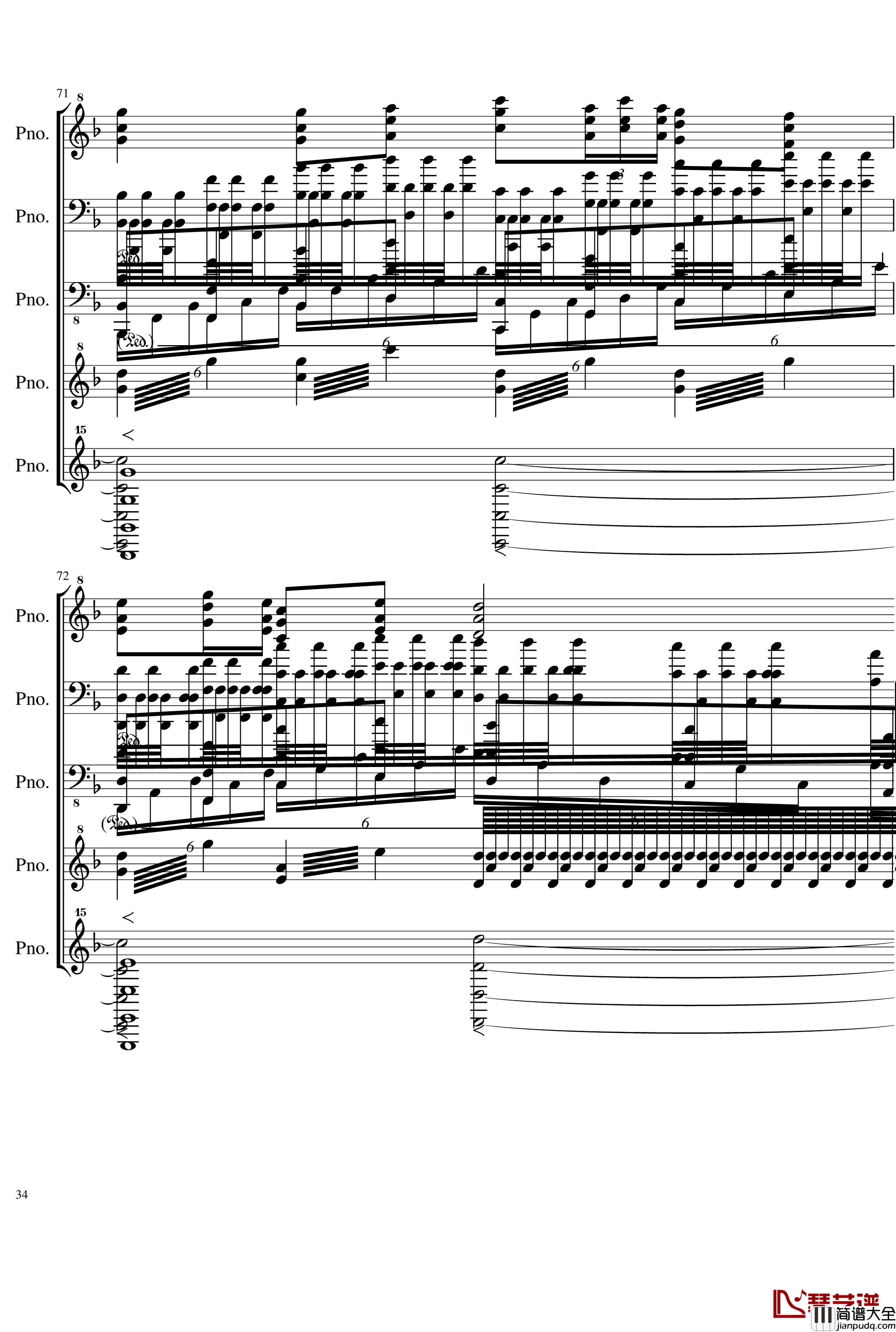 五月雨戀歌钢琴谱_Full_Version_28K_初音未来