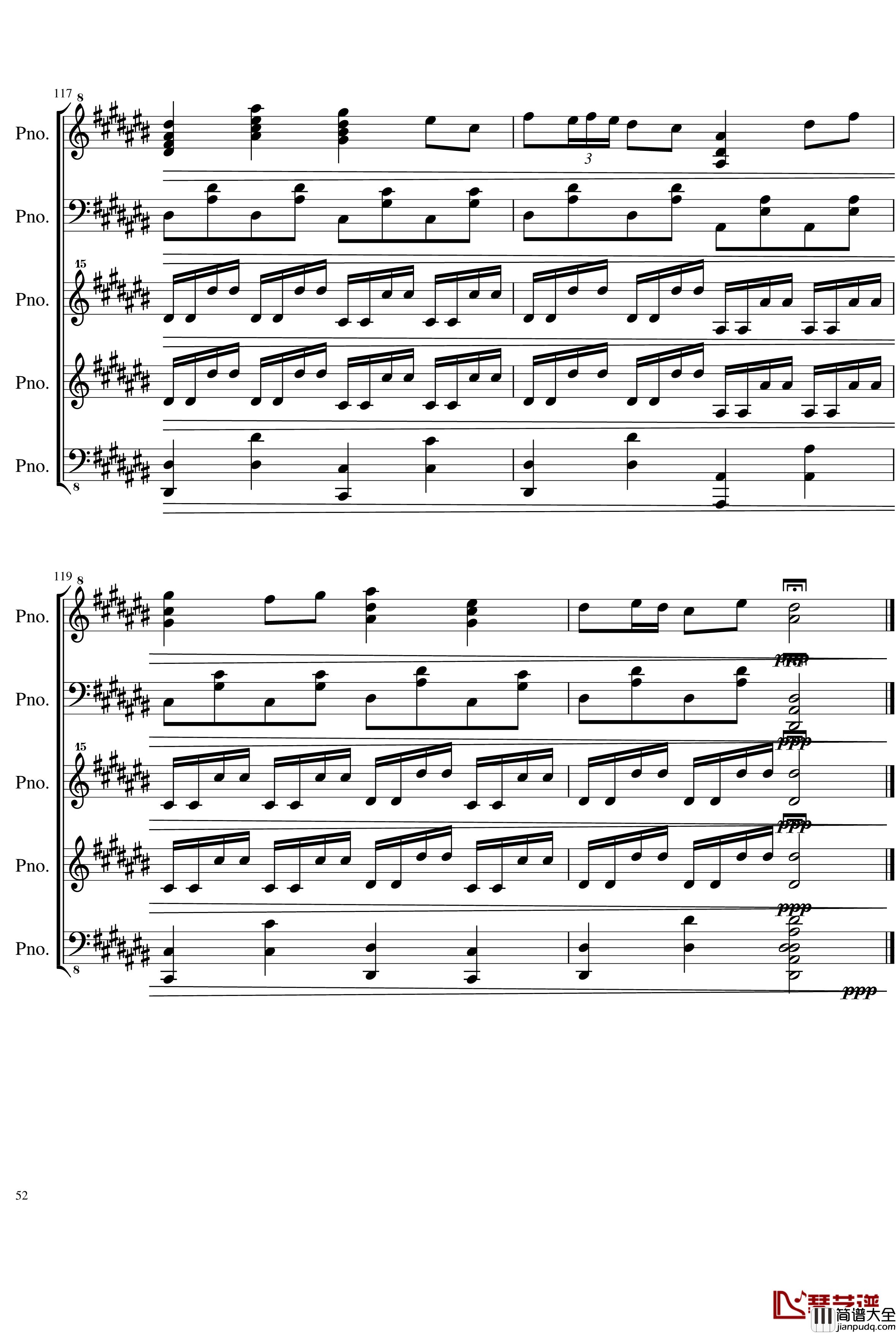 五月雨戀歌钢琴谱_Full_Version_28K_初音未来