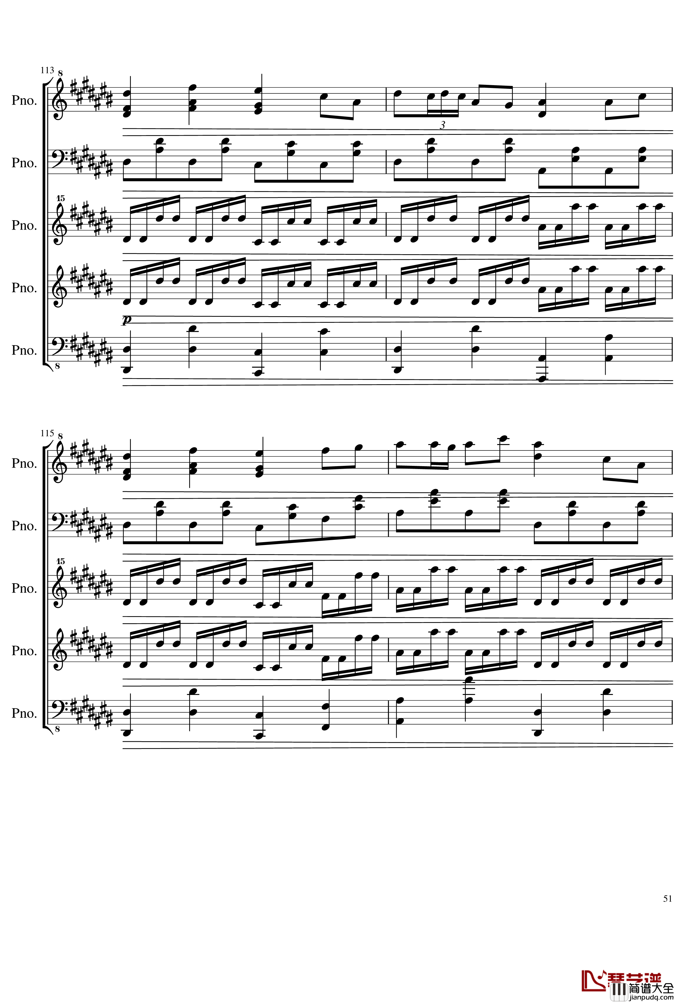 五月雨戀歌钢琴谱_Full_Version_28K_初音未来