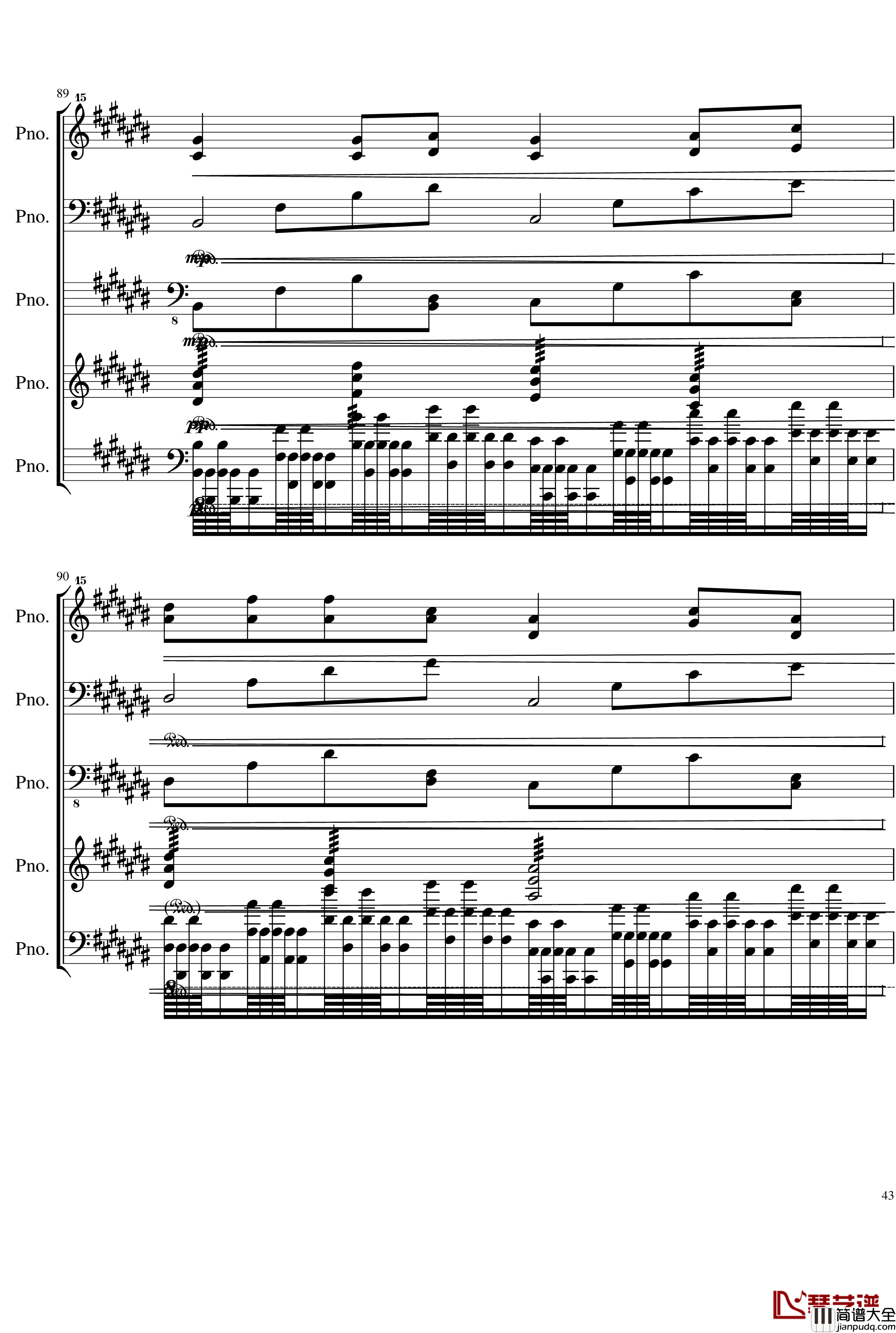 五月雨戀歌钢琴谱_Full_Version_28K_初音未来